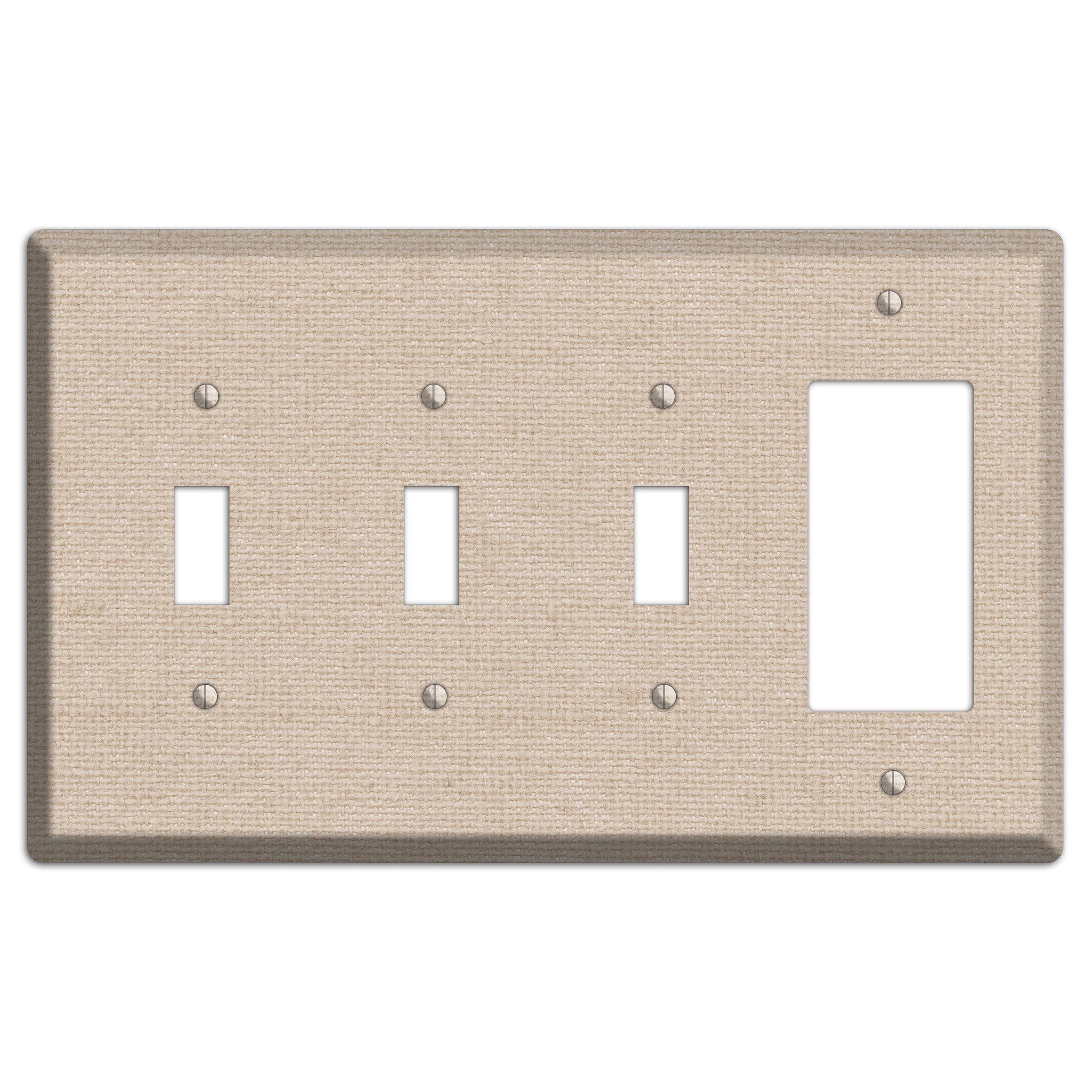 Vanilla Neutral Texture 3 Toggle / Rocker Wallplate