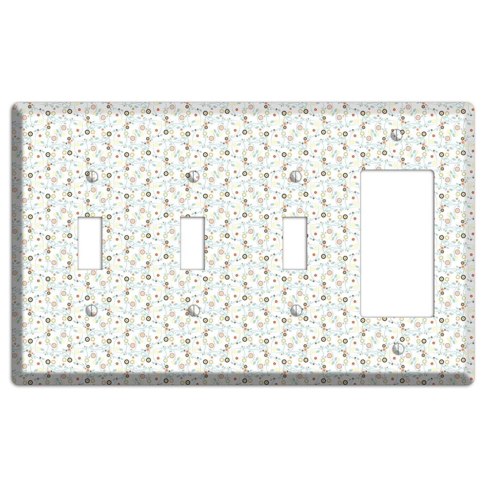 Small Cute Flowers 3 Toggle / Rocker Wallplate