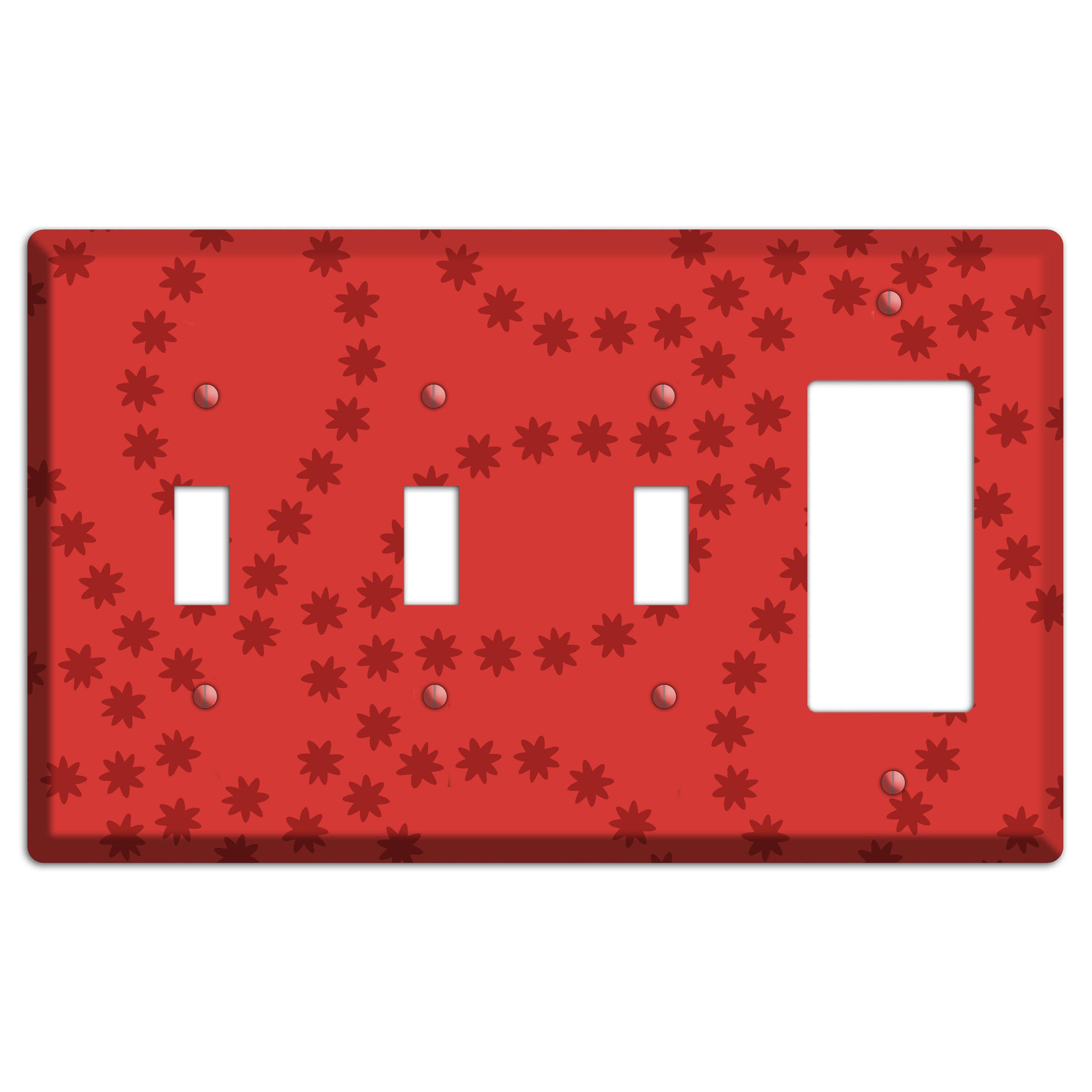 Multi Red Constellation 3 Toggle / Rocker Wallplate