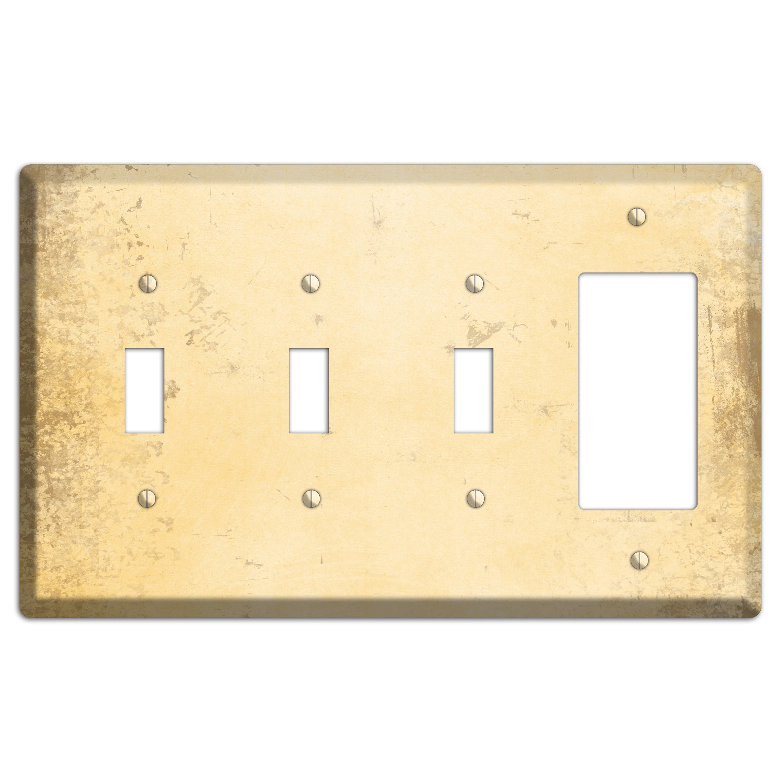 Astra Vintage Grunge 3 Toggle / Rocker Wallplate