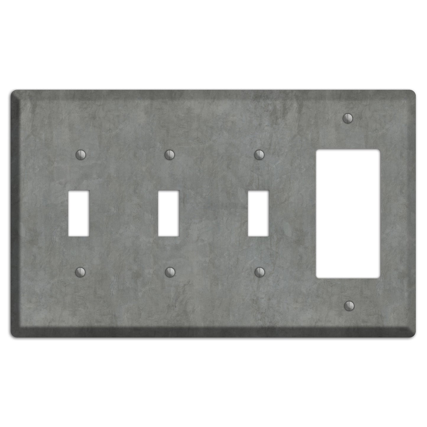 Stucco Grey 3 Toggle / Rocker Wallplate