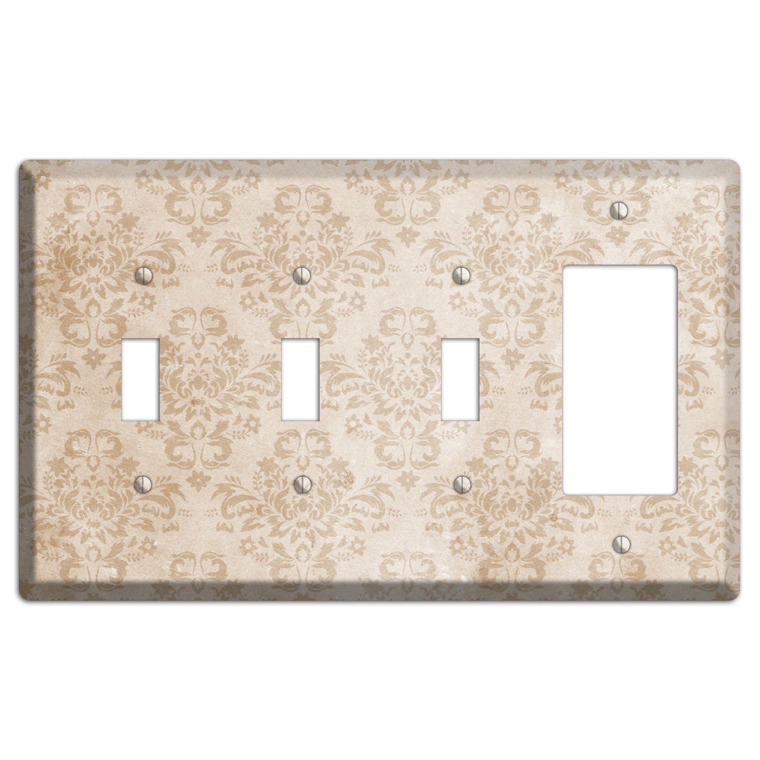 Bizarre Neutral Texture 3 Toggle / Rocker Wallplate