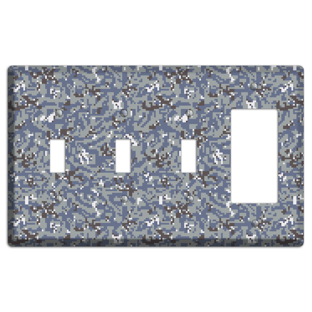 NWU Grey Dom Camo 3 Toggle / Rocker Wallplate