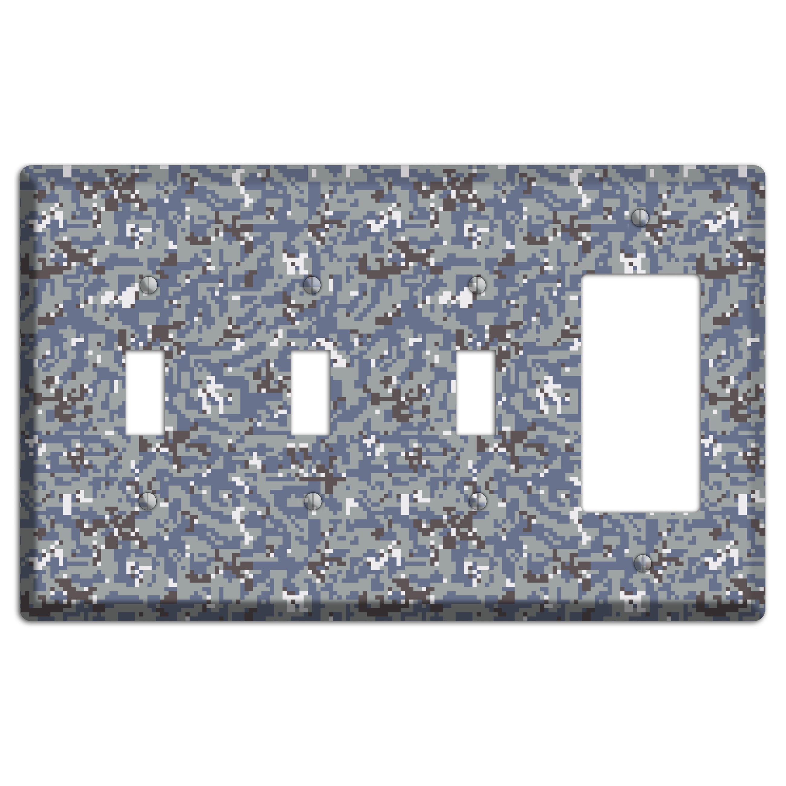 NWU Grey Dom Camo 3 Toggle / Rocker Wallplate