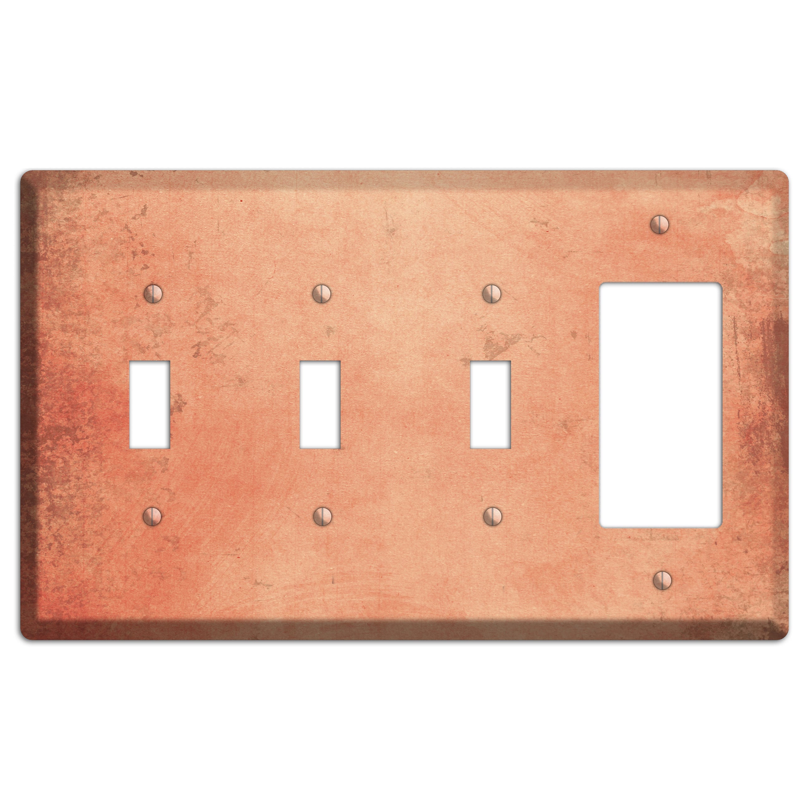 Tonys pink Vintage Grunge 3 Toggle / Rocker Wallplate