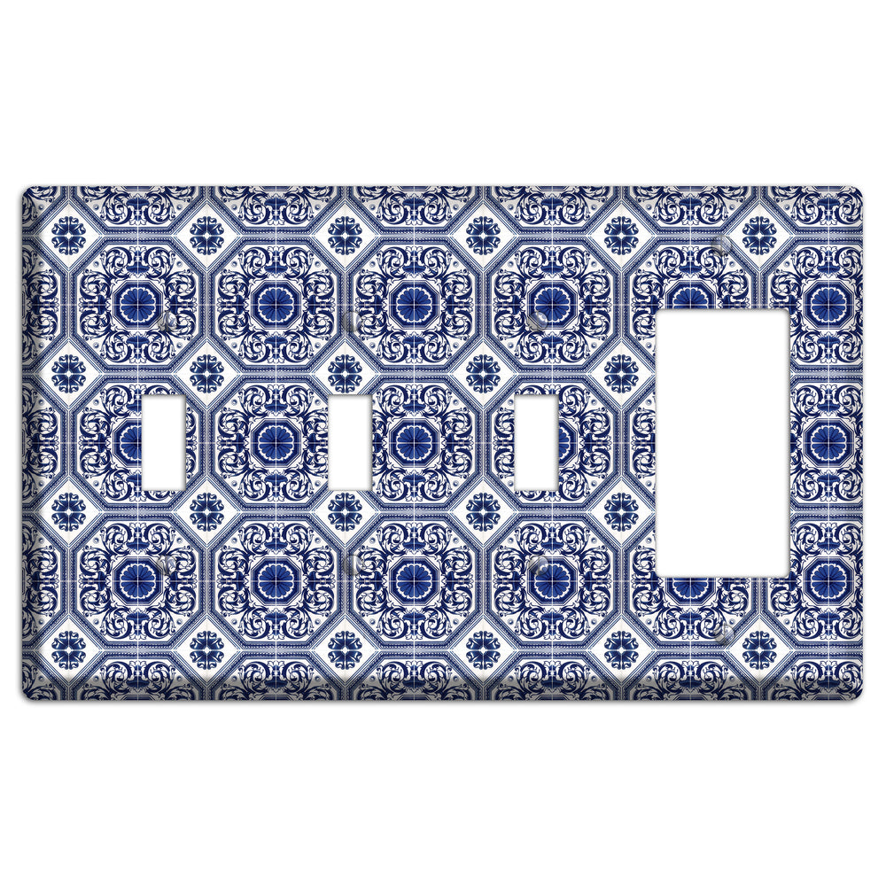 Tavira Tiles 1 3 Toggle / Rocker Wallplate