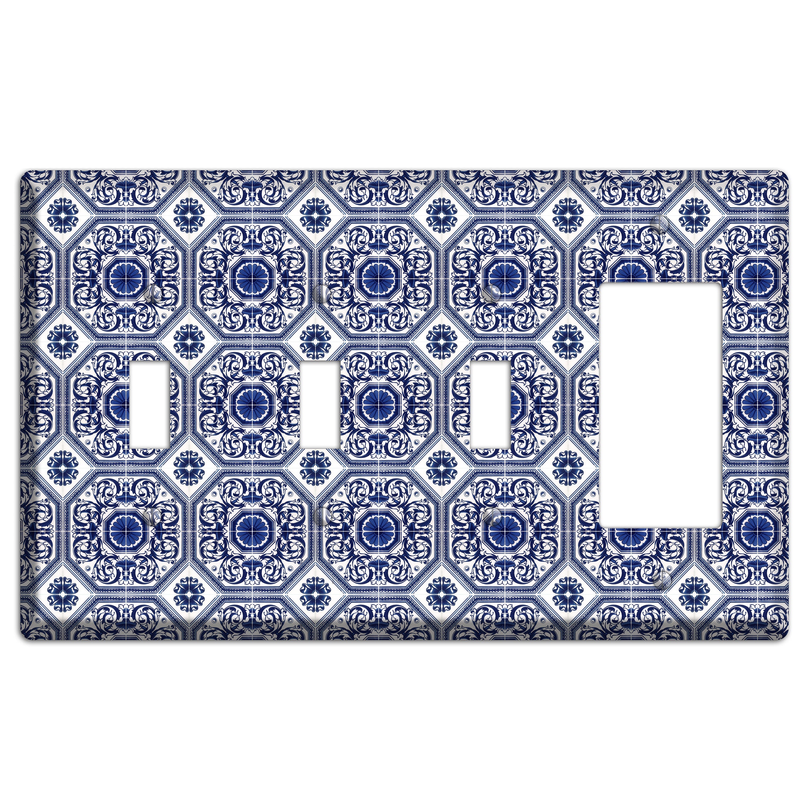 Tavira Tiles 1 3 Toggle / Rocker Wallplate