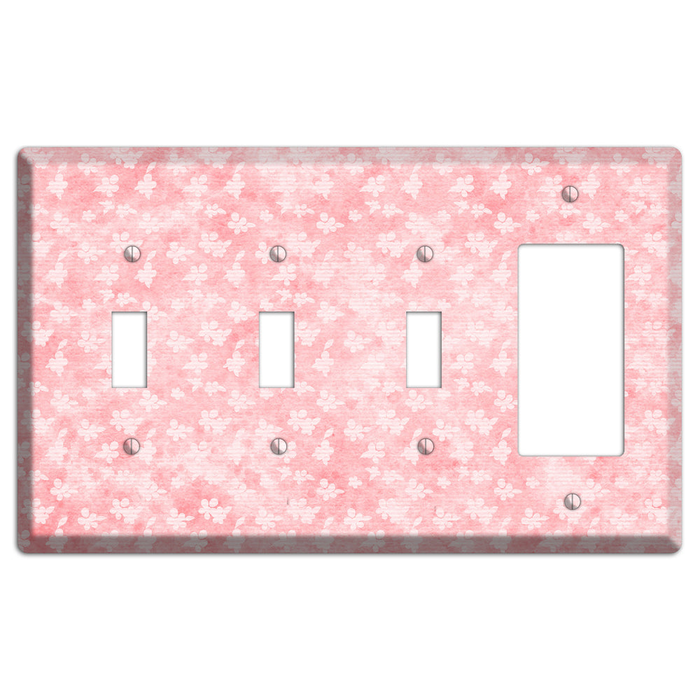 Abbey Soft Coral 3 Toggle / Rocker Wallplate