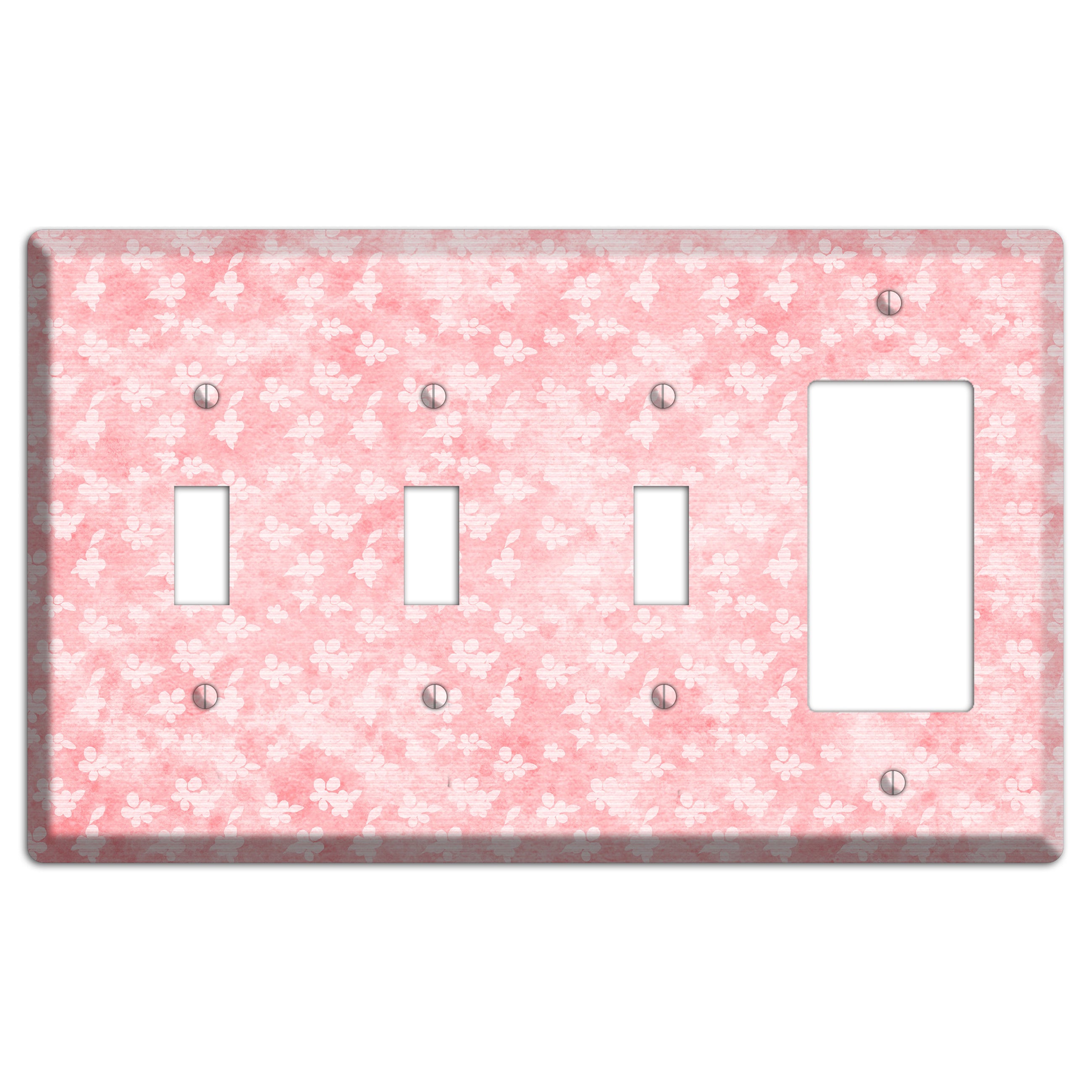 Abbey Soft Coral 3 Toggle / Rocker Wallplate