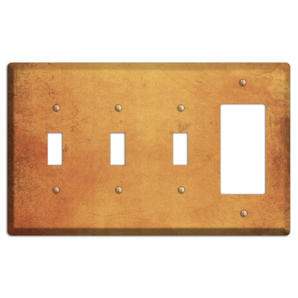 Di Sierra Vintage Grunge 3 Toggle / Rocker Wallplate
