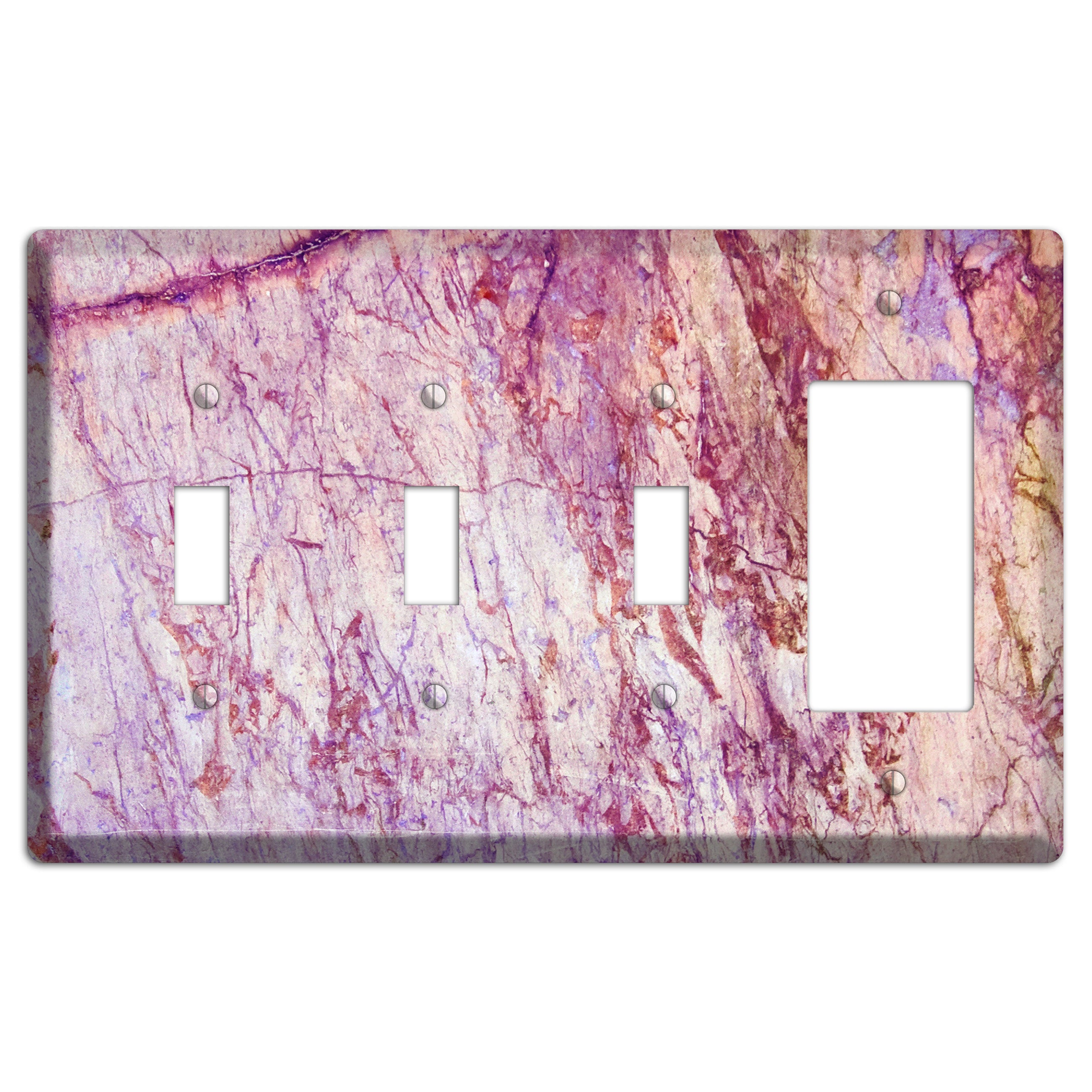 Maverick Marble 3 Toggle / Rocker Wallplate