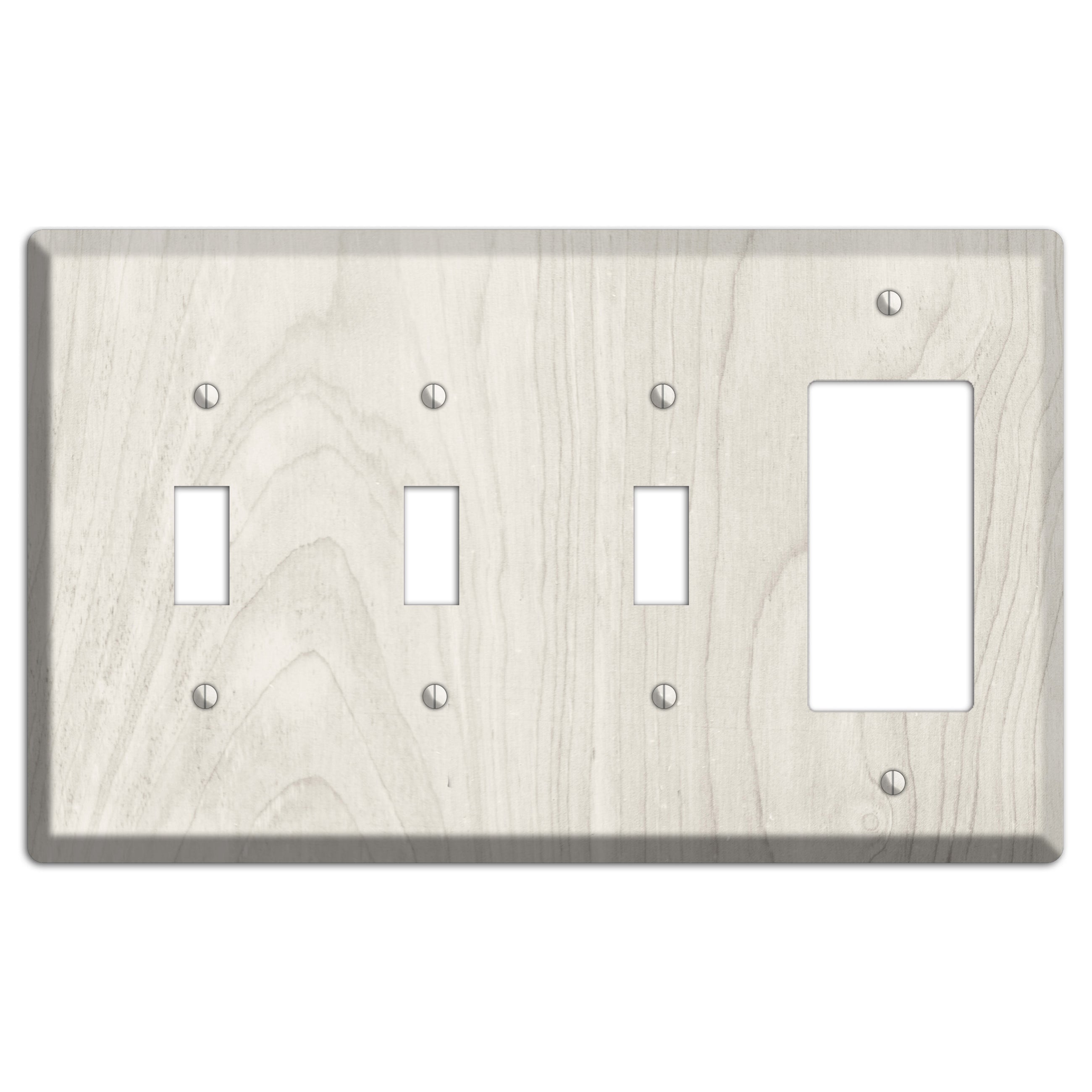 Pearl Bush Antique 3 Toggle / Rocker Wallplate