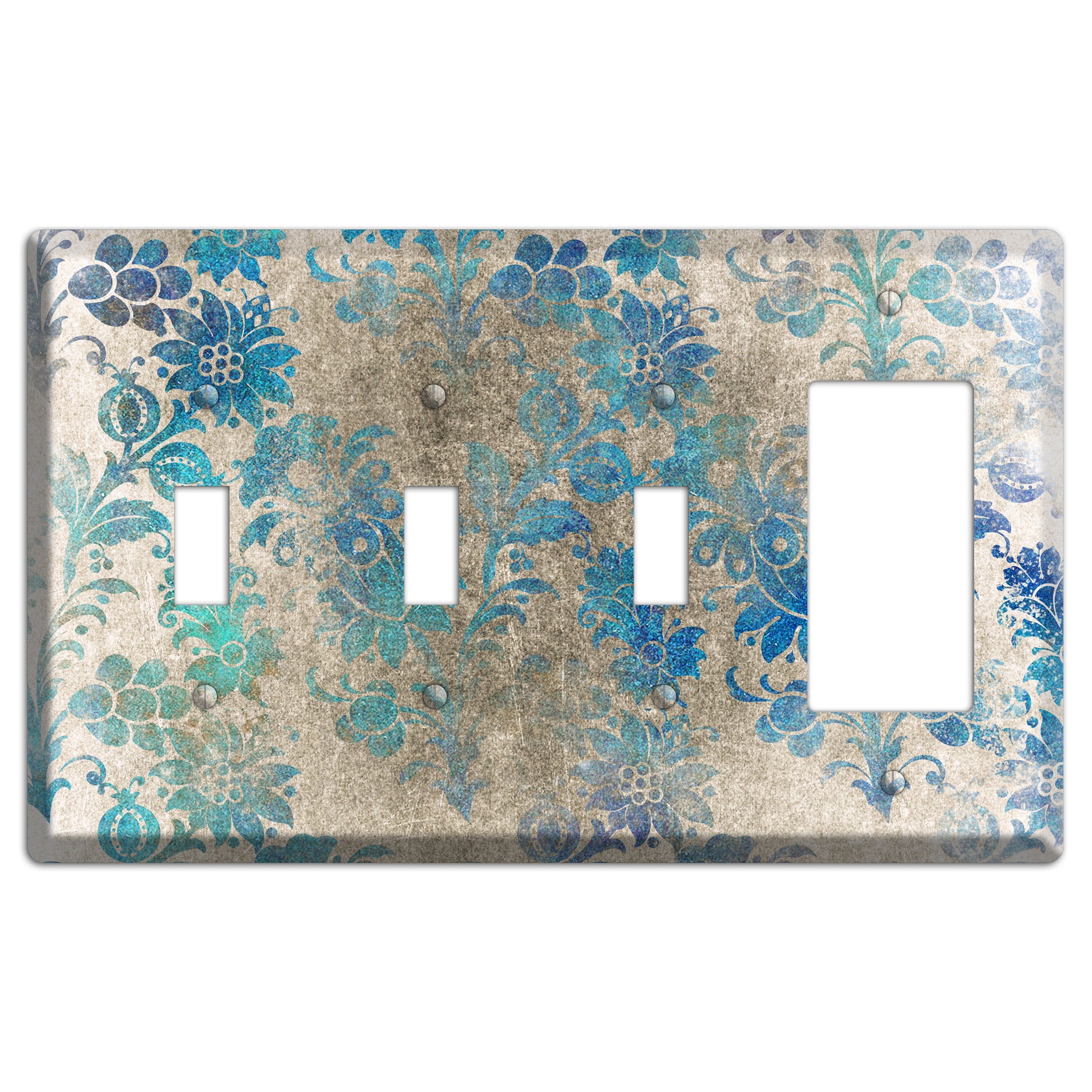 Mantle Whimsical Damask 3 Toggle / Rocker Wallplate