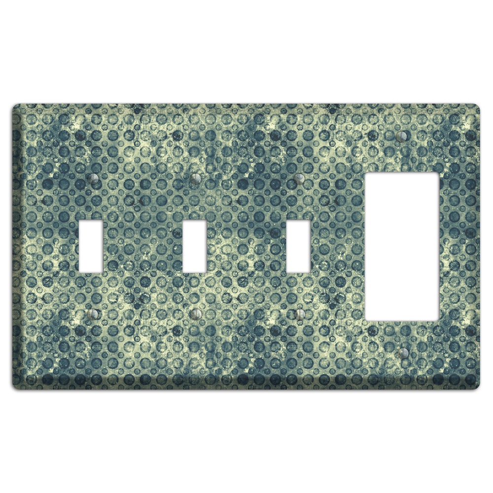 Green Circles 3 Toggle / Rocker Wallplate