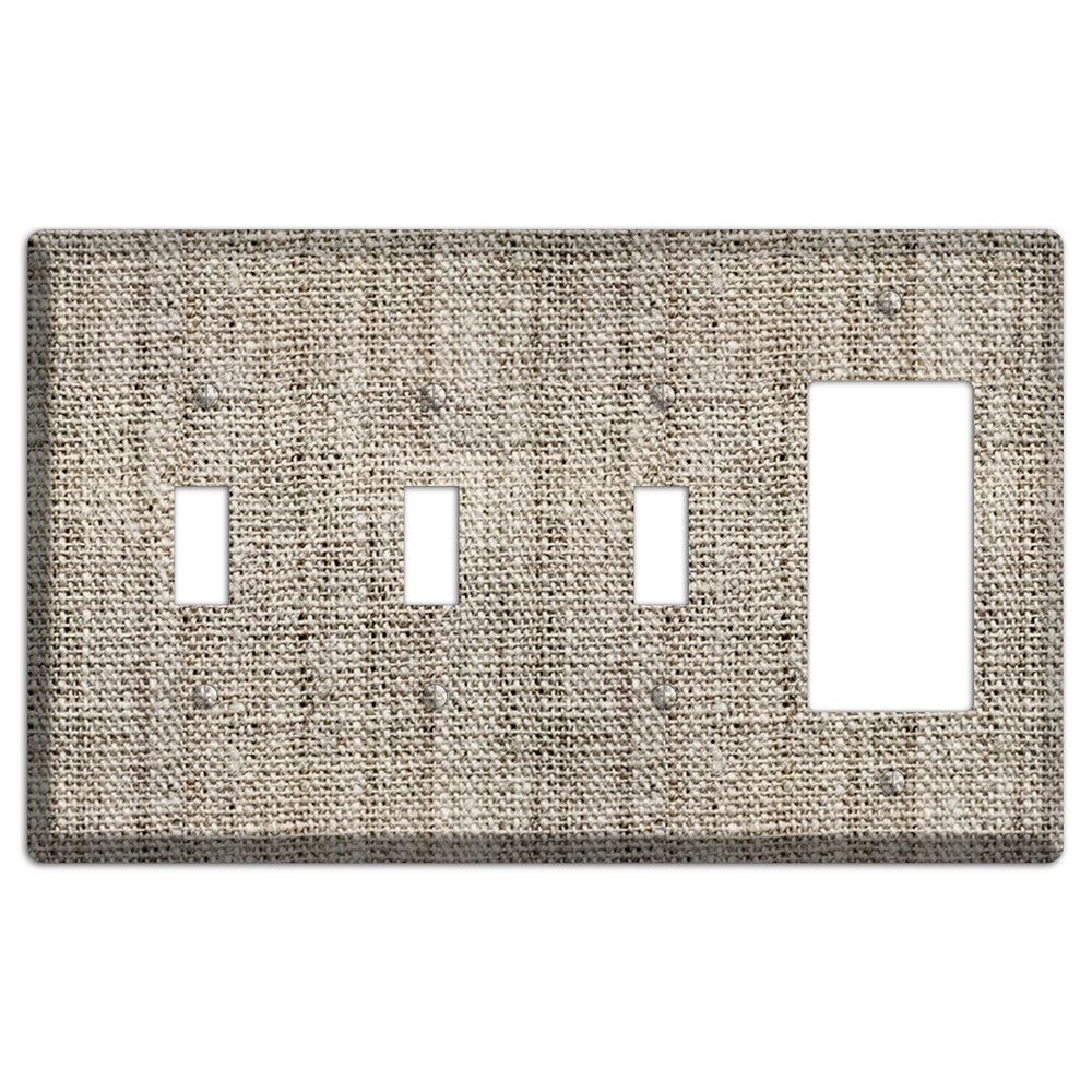Niagara Burlap 3 Toggle / Rocker Wallplate