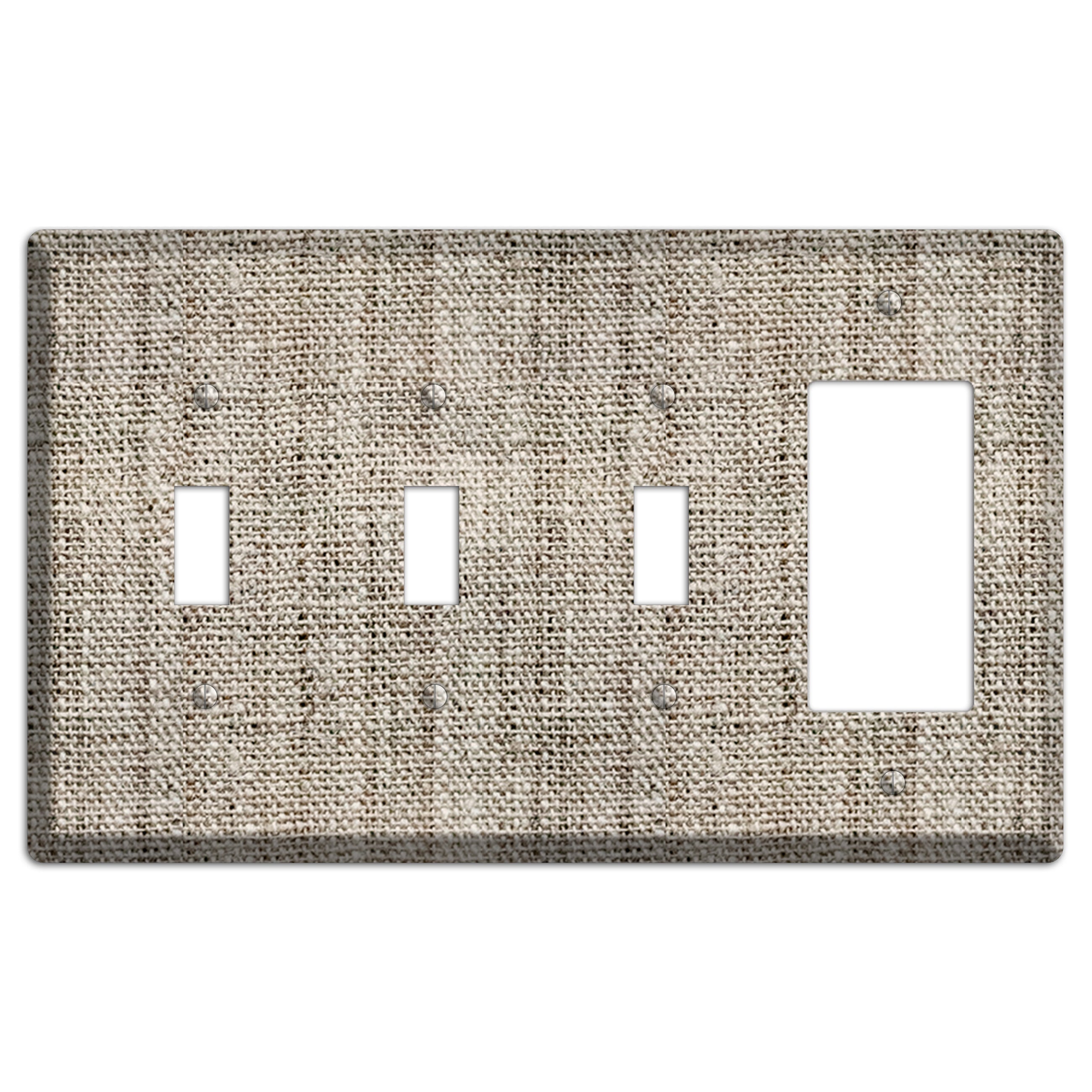 Niagara Burlap 3 Toggle / Rocker Wallplate