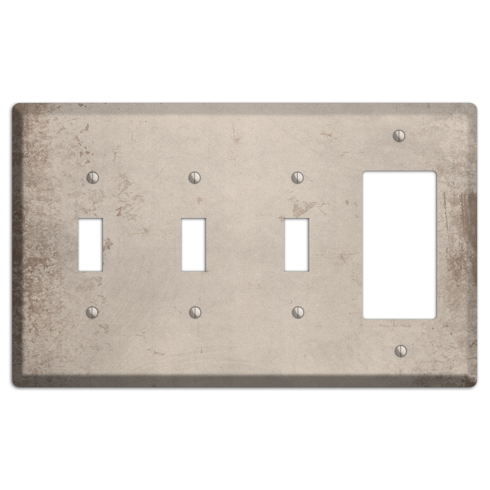 Sisal Vintage Grunge 3 Toggle / Rocker Wallplate