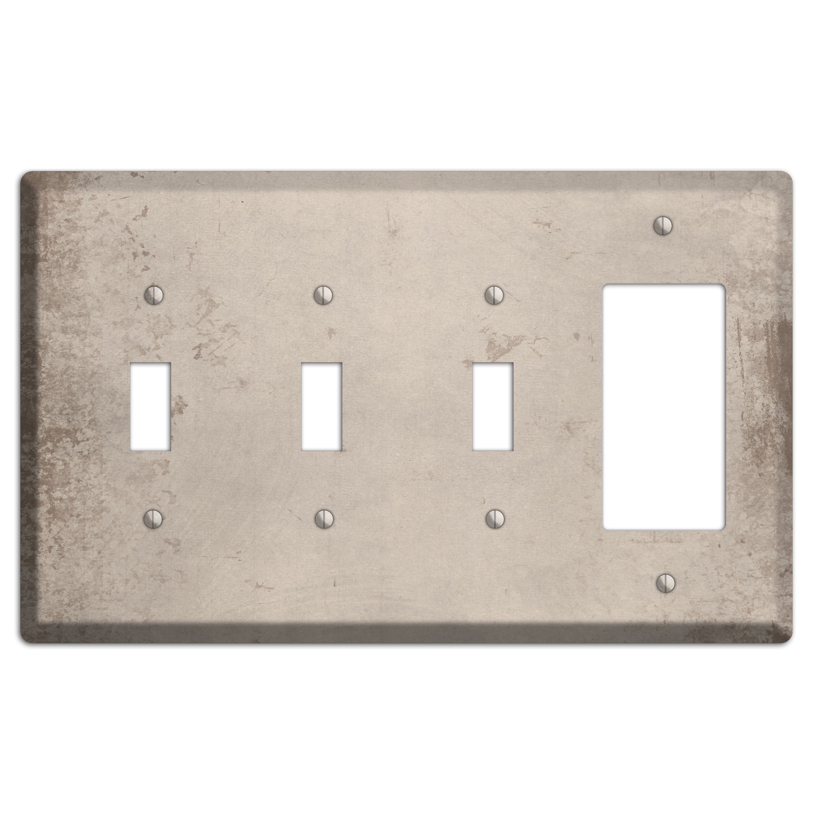 Sisal Vintage Grunge 3 Toggle / Rocker Wallplate