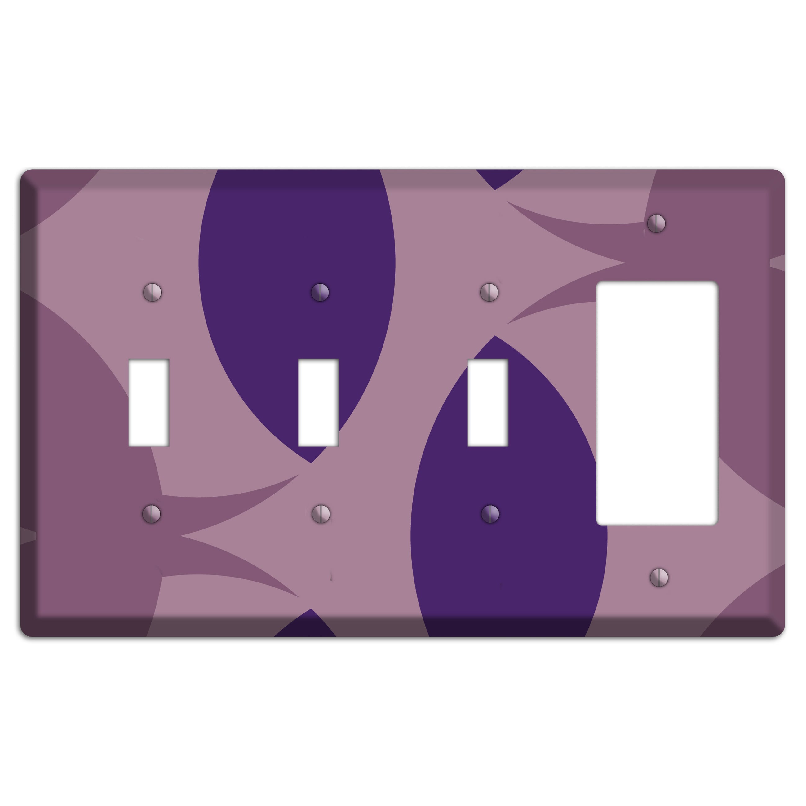 Purple Abstract 3 Toggle / Rocker Wallplate