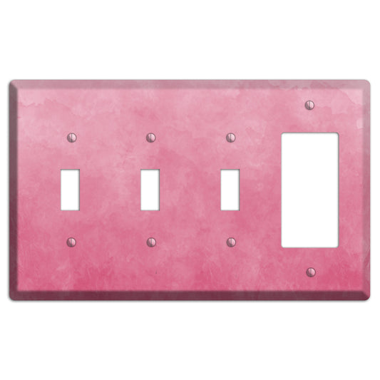 Pink Ombre 3 Toggle / Rocker Wallplate