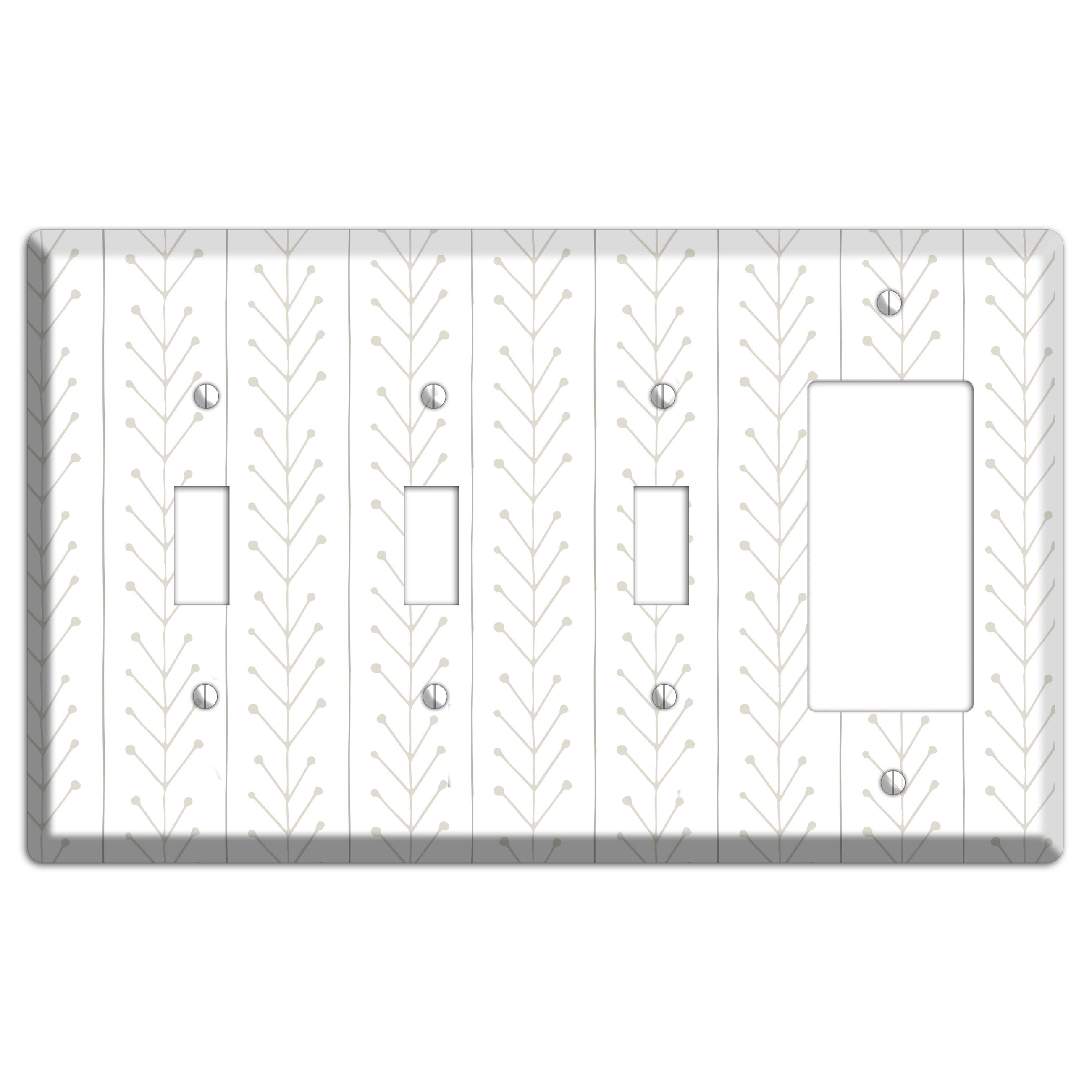 Simple Scandanavian Style F 3 Toggle / Rocker Wallplate
