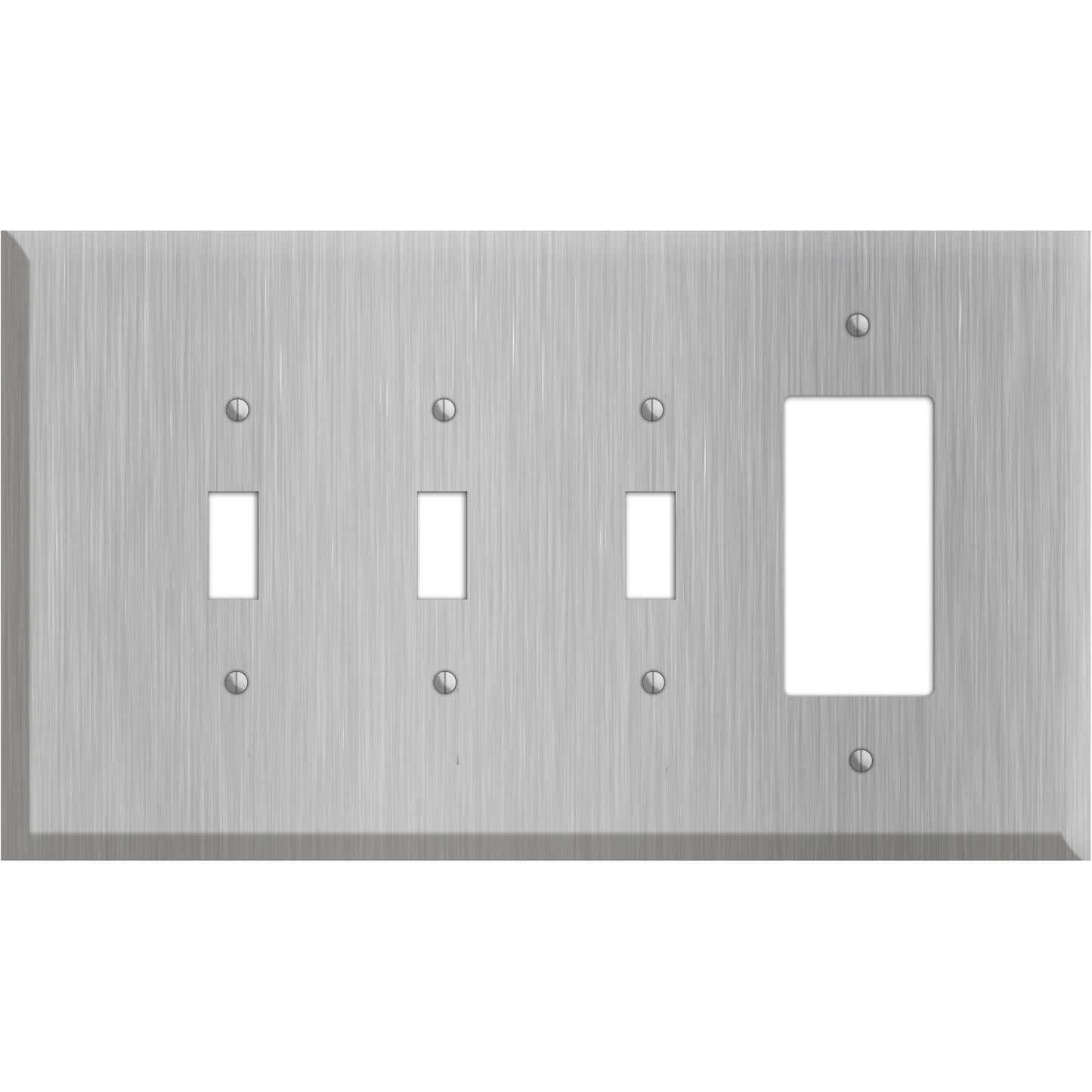 Oversized Discontinued Stainless Steel 3 Toggle / Rocker Wallplate