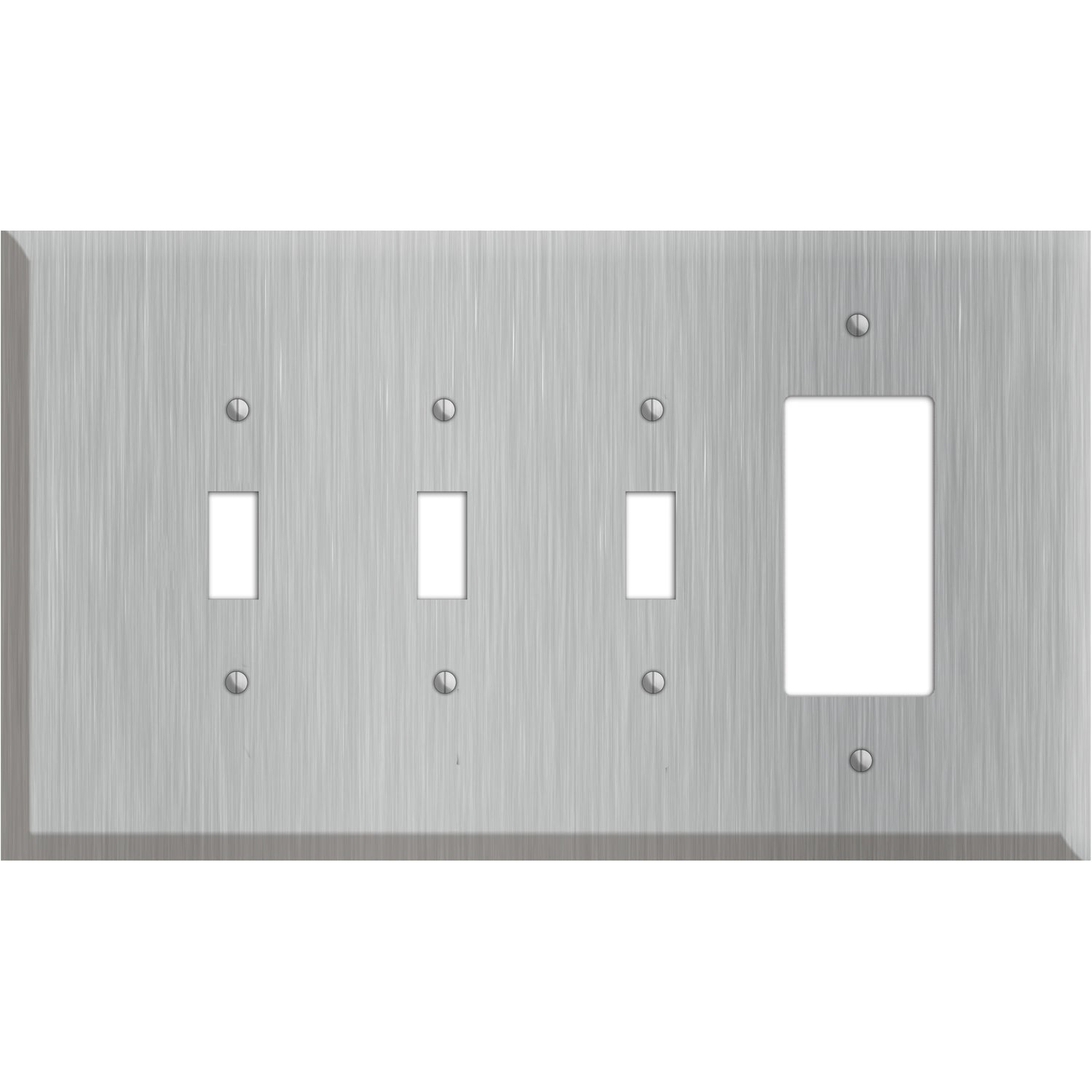 Oversized Discontinued Stainless Steel 3 Toggle / Rocker Wallplate