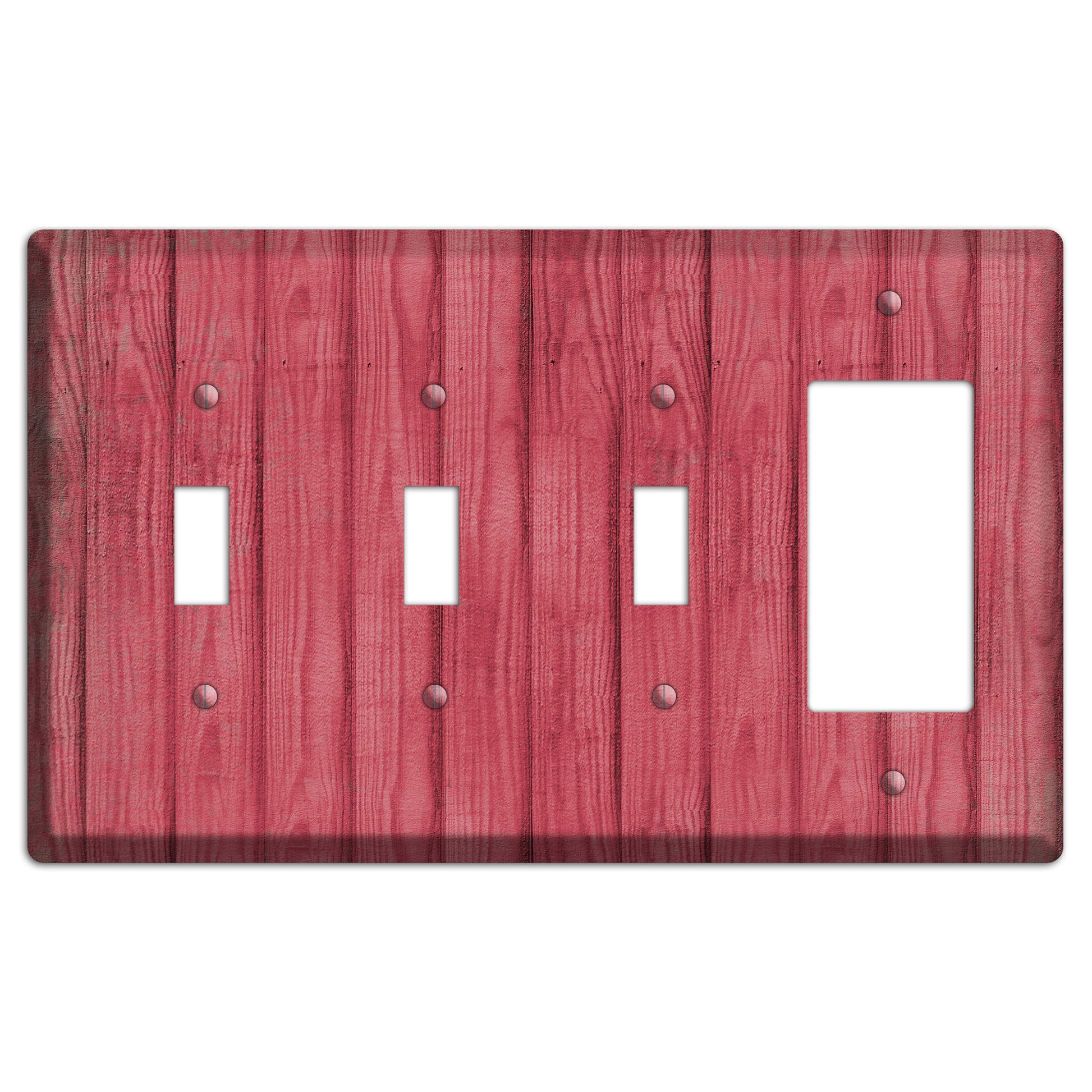 Fuzzy Wuzzy Weathered Wood 3 Toggle / Rocker Wallplate