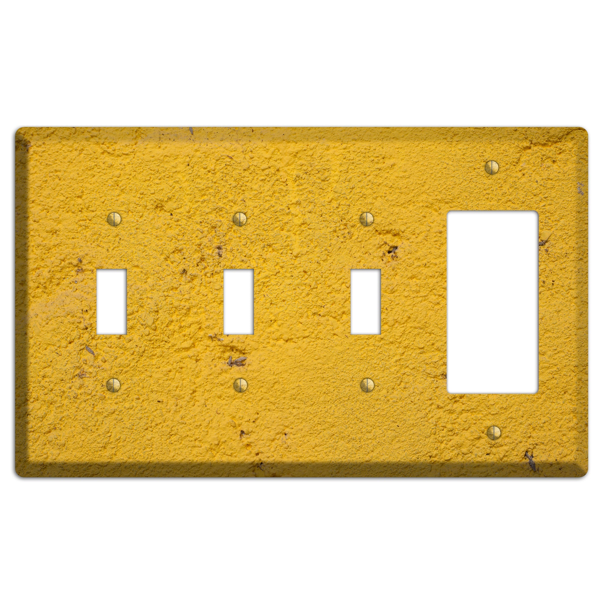 Yellow Concrete 3 Toggle / Rocker Wallplate