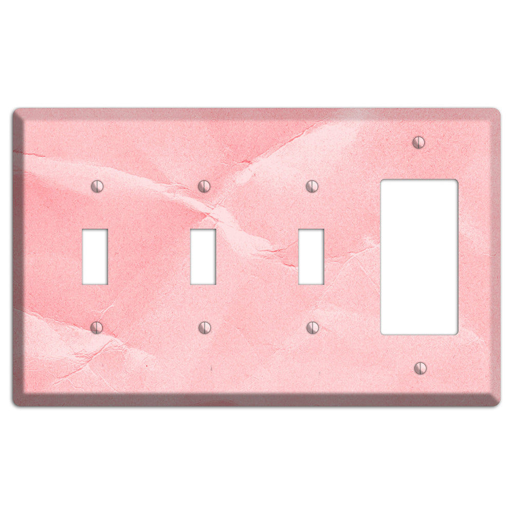 Pink Soft Coral 3 Toggle / Rocker Wallplate