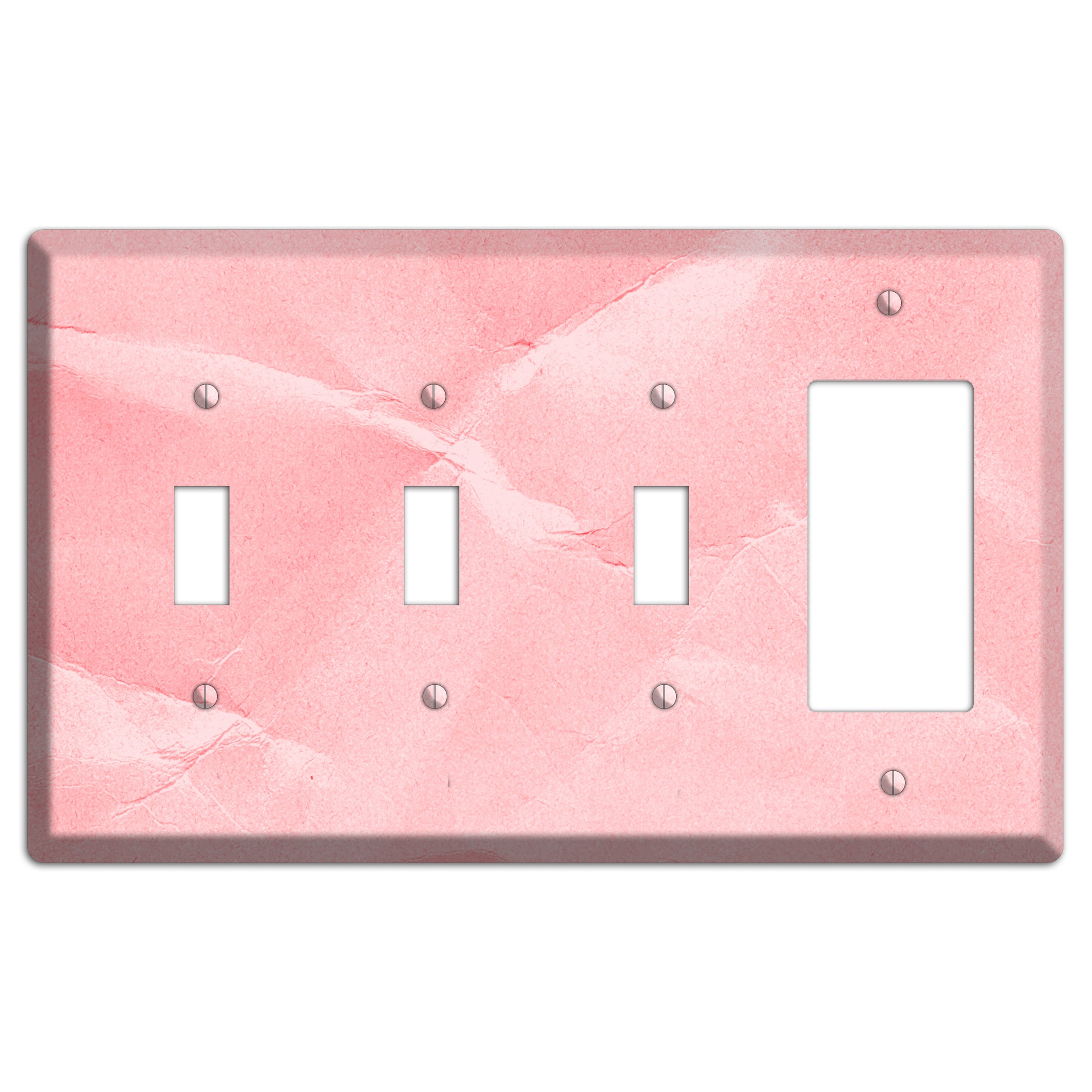 Pink Soft Coral 3 Toggle / Rocker Wallplate