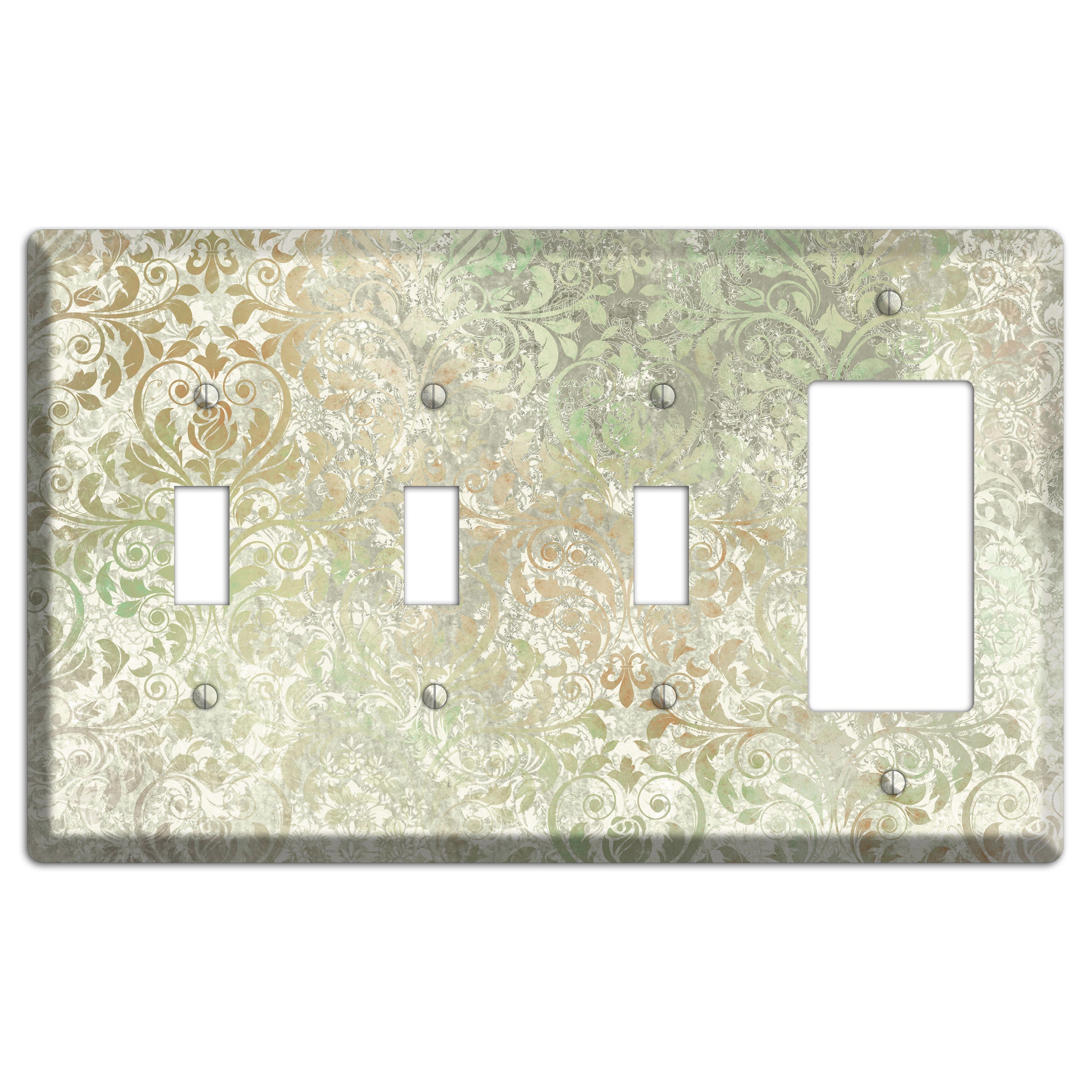 Tana Whimsical Damask 3 Toggle / Rocker Wallplate