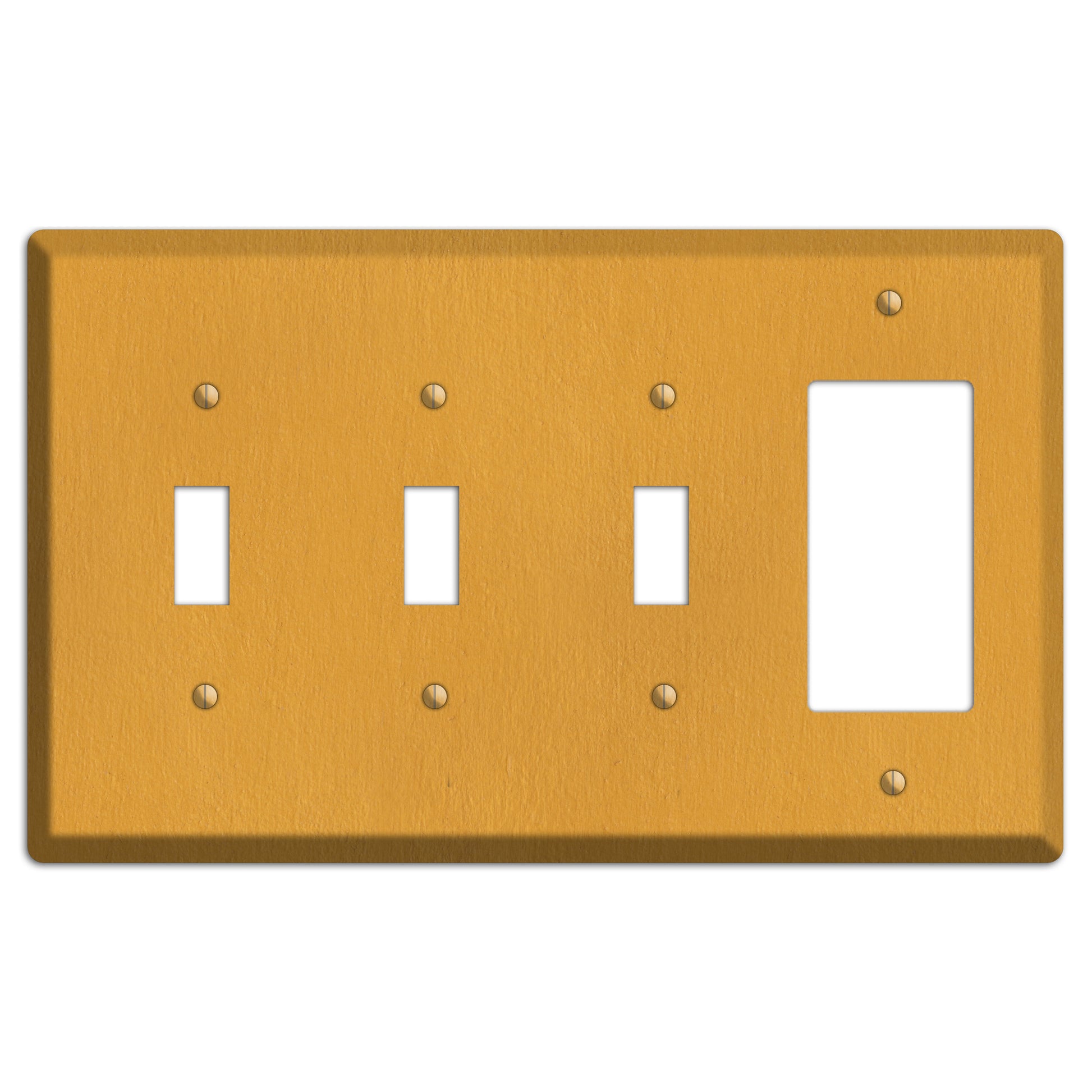 Stucco Yellow 3 Toggle / Rocker Wallplate