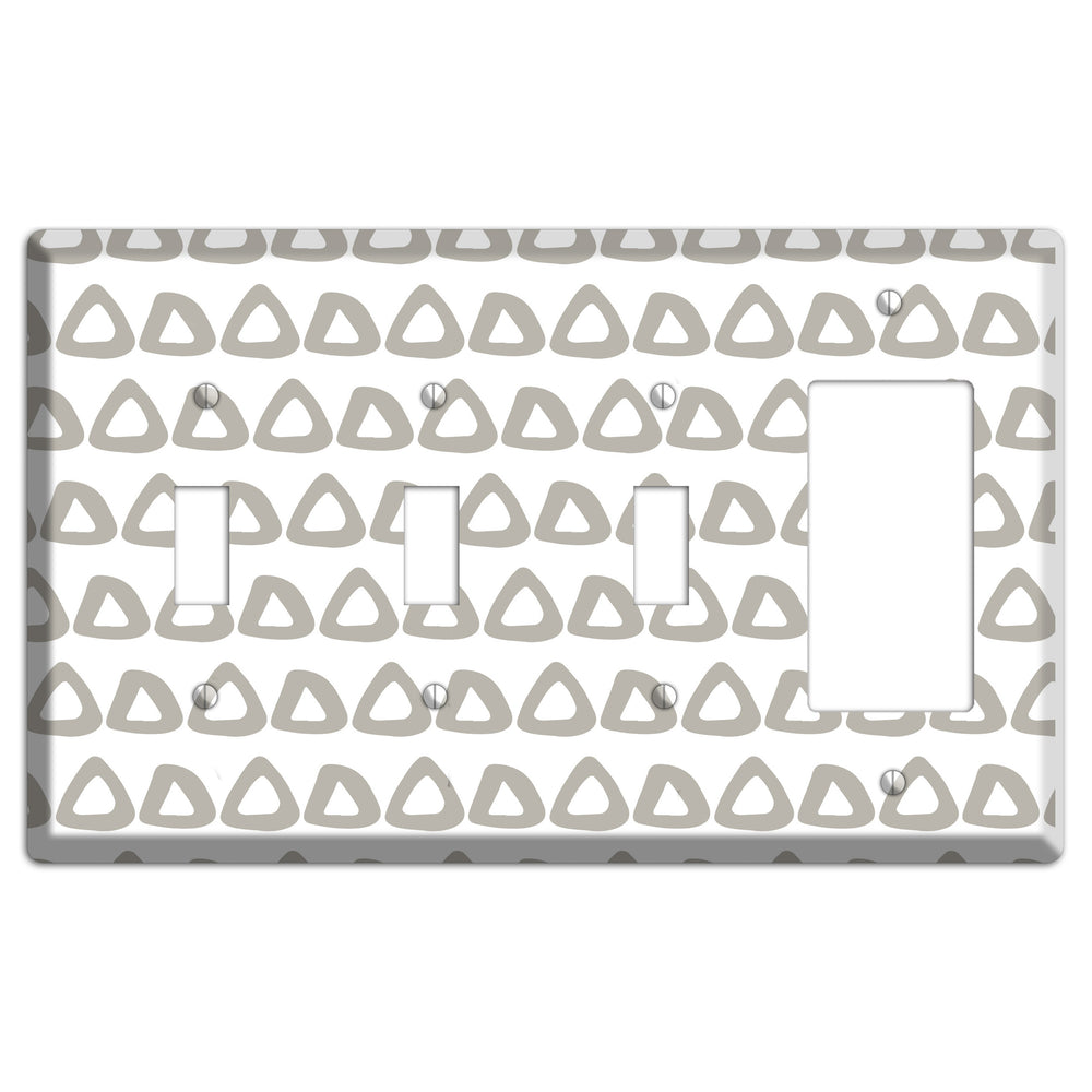 Simple Scandanavian Style H 3 Toggle / Rocker Wallplate
