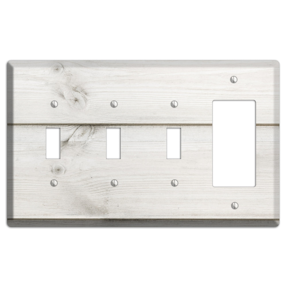 Timberwolf Antique 3 Toggle / Rocker Wallplate