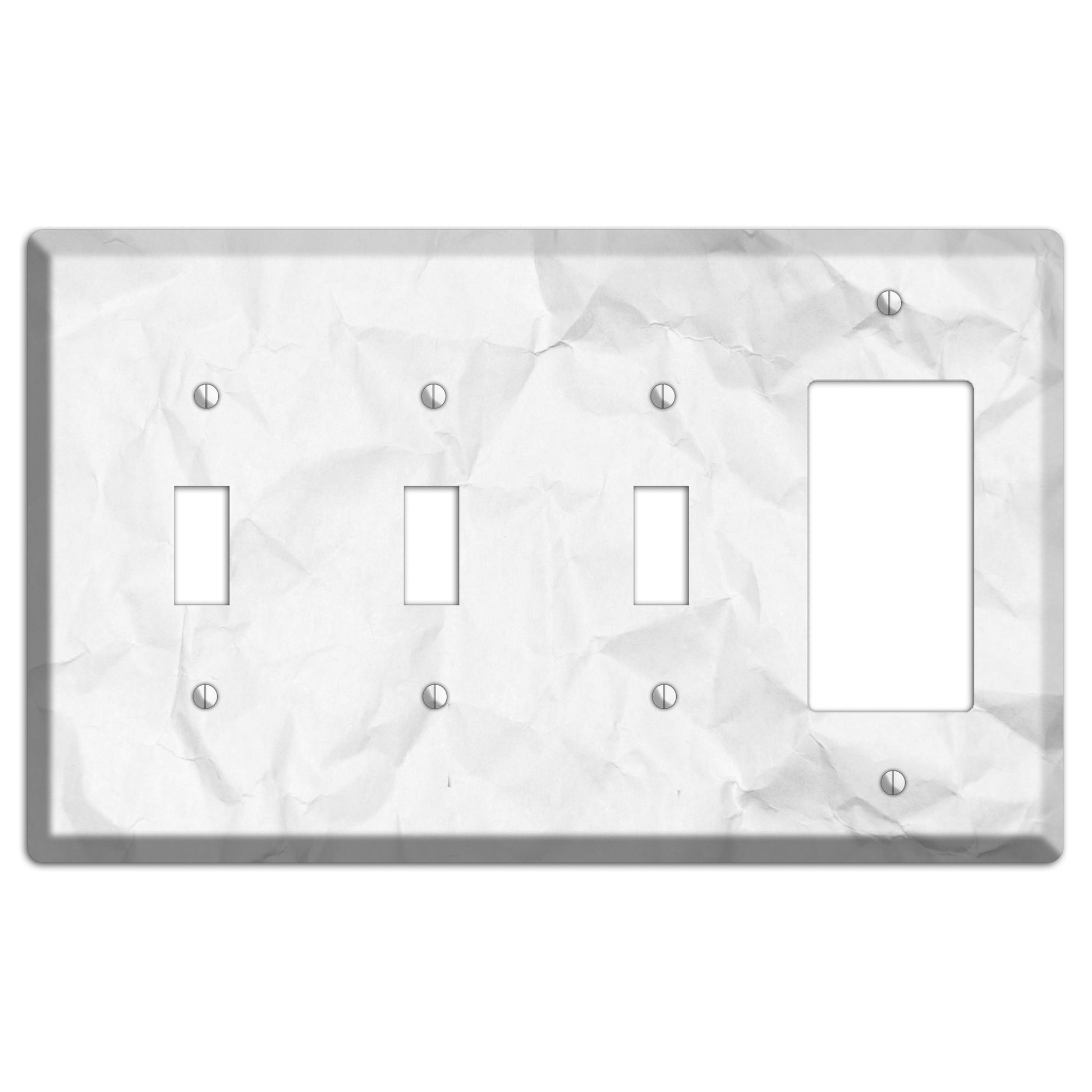 Seashell Crinkled Paper 3 Toggle / Rocker Wallplate