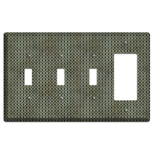 Dark Green Grunge Tiny Tiled Tapestry 3 3 Toggle / Rocker Wallplate