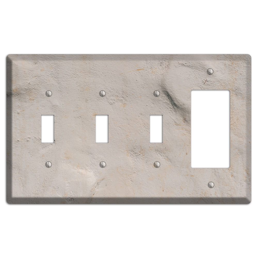 Trowled Concrete 3 Toggle / Rocker Wallplate