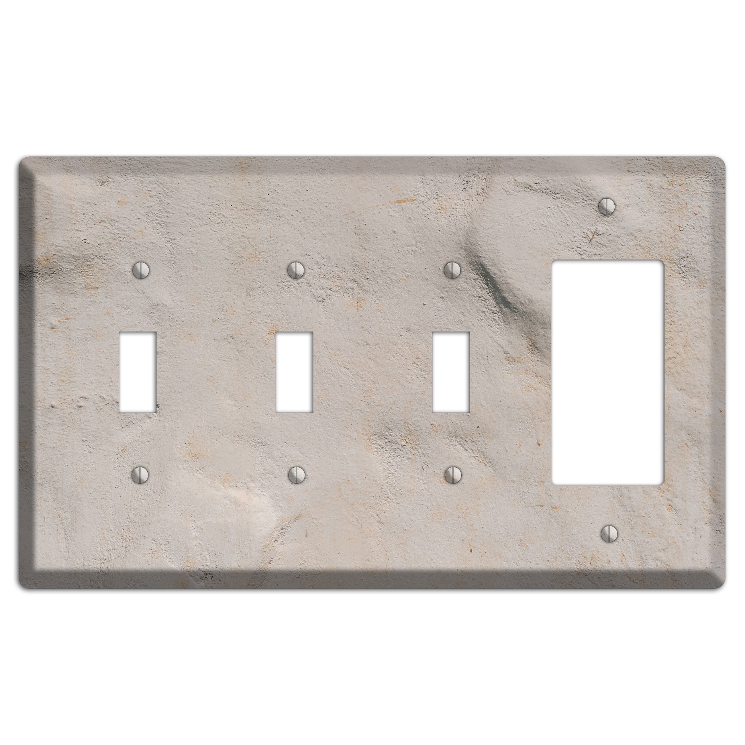 Trowled Concrete 3 Toggle / Rocker Wallplate