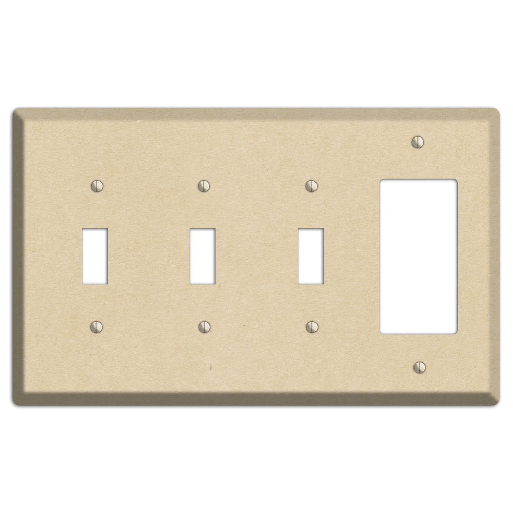 Double Pearl Lusta Kraft 3 Toggle / Rocker Wallplate