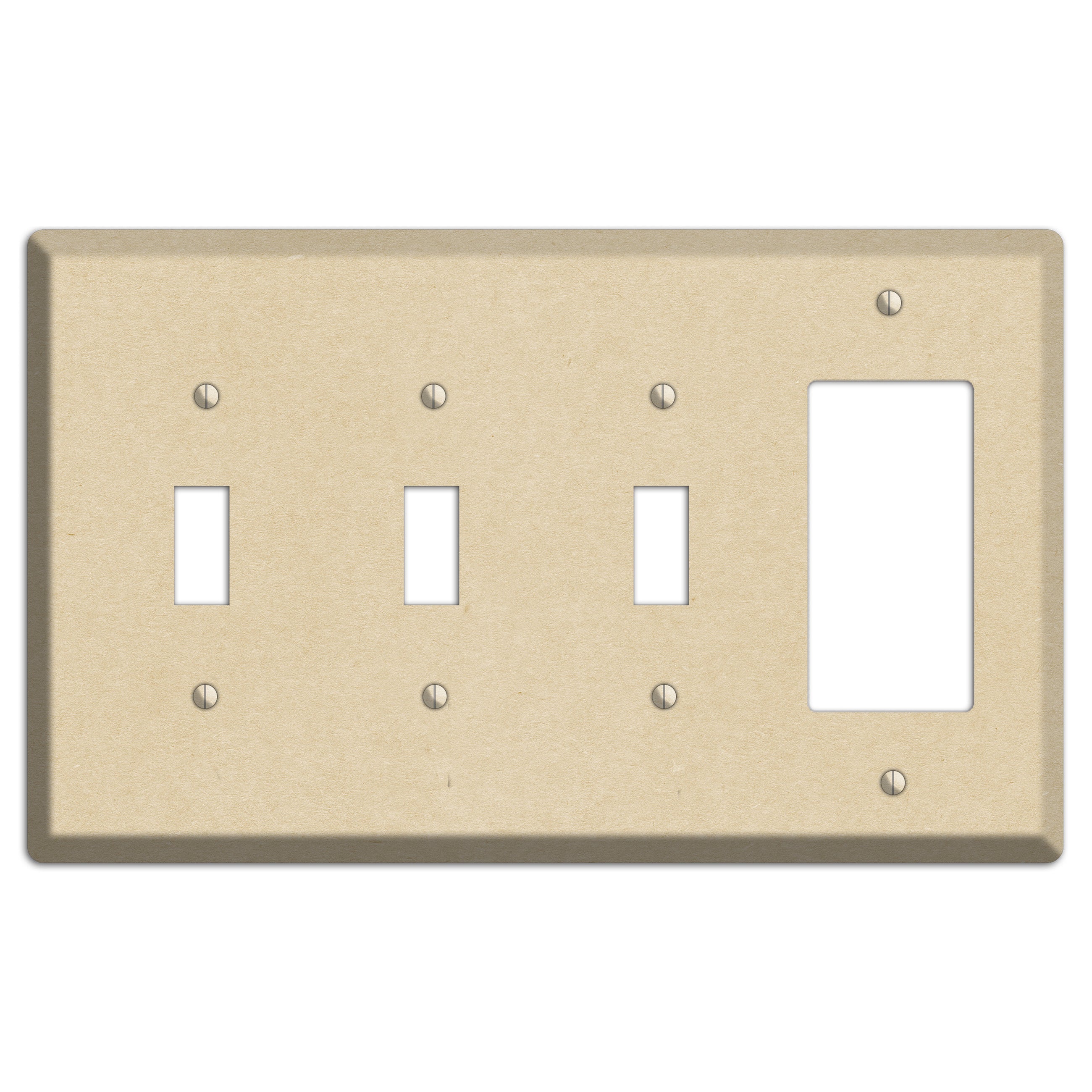 Double Pearl Lusta Kraft 3 Toggle / Rocker Wallplate