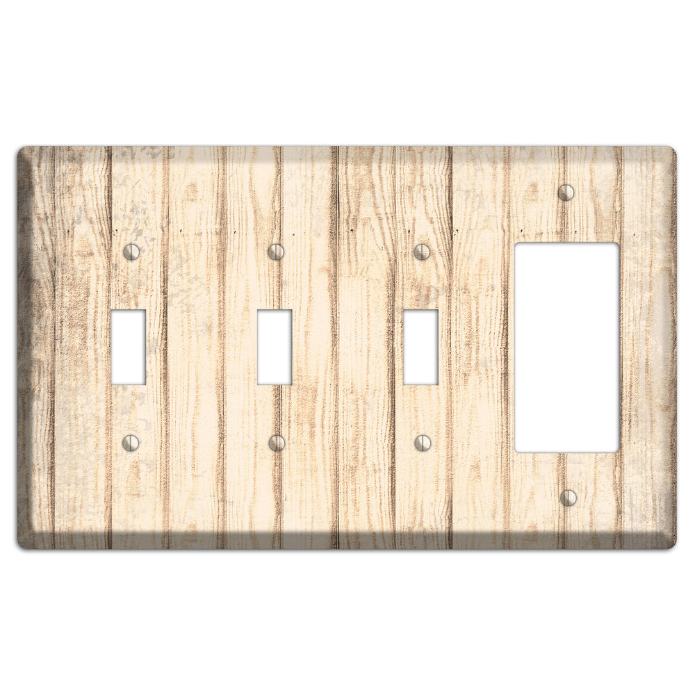 Sidecar Weathered Wood 3 Toggle / Rocker Wallplate
