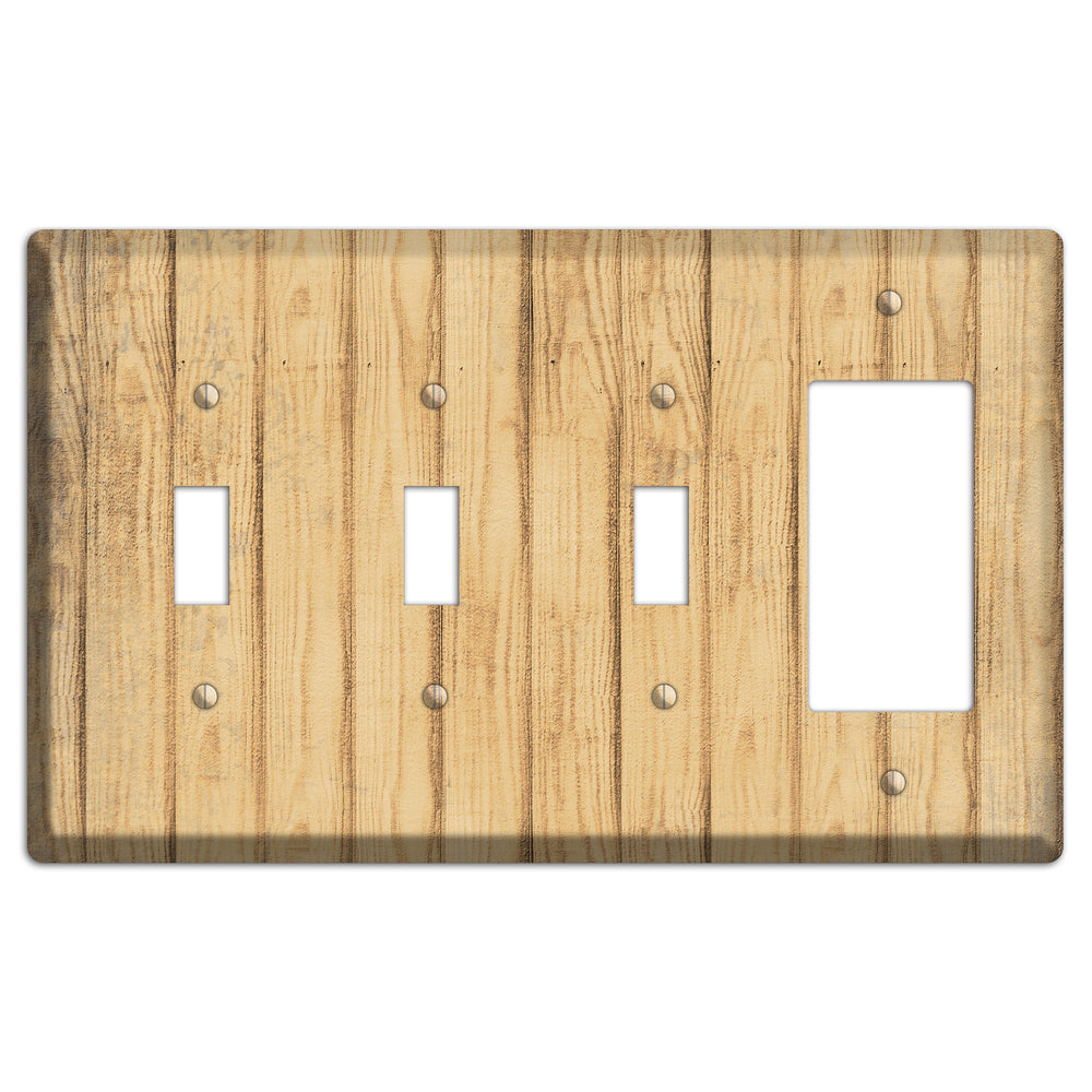 Twine Weathered Wood 3 Toggle / Rocker Wallplate