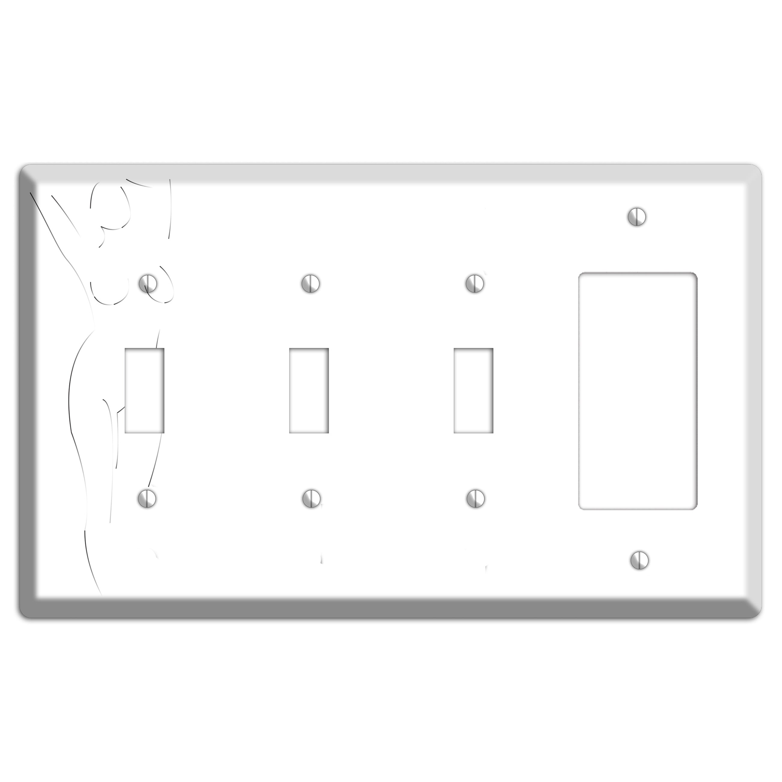Abstract Nude 3 Toggle / Rocker Wallplate