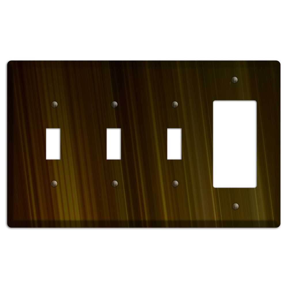 Brown Ray of Light 3 Toggle / Rocker Wallplate