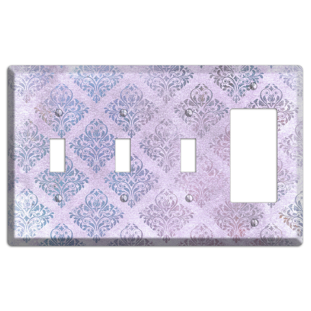 Logan Whimsical Damask 3 Toggle / Rocker Wallplate