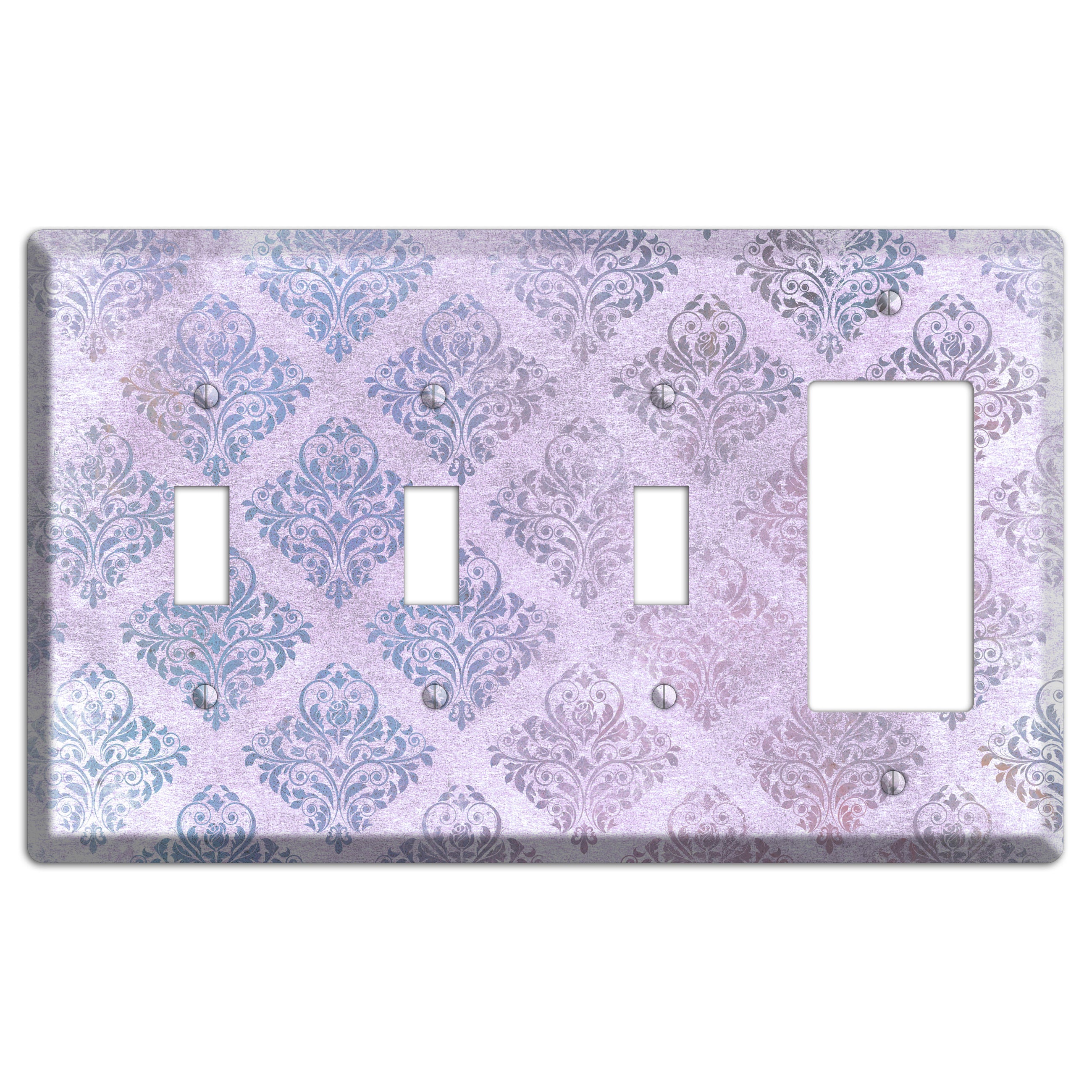 Logan Whimsical Damask 3 Toggle / Rocker Wallplate