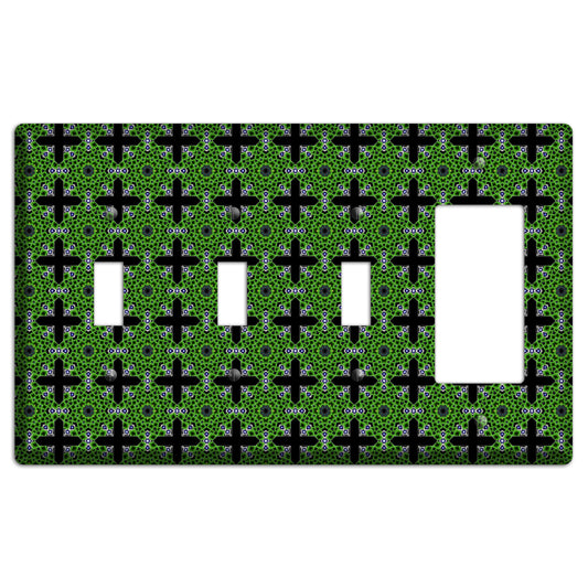 Green Foulard 3 3 Toggle / Rocker Wallplate