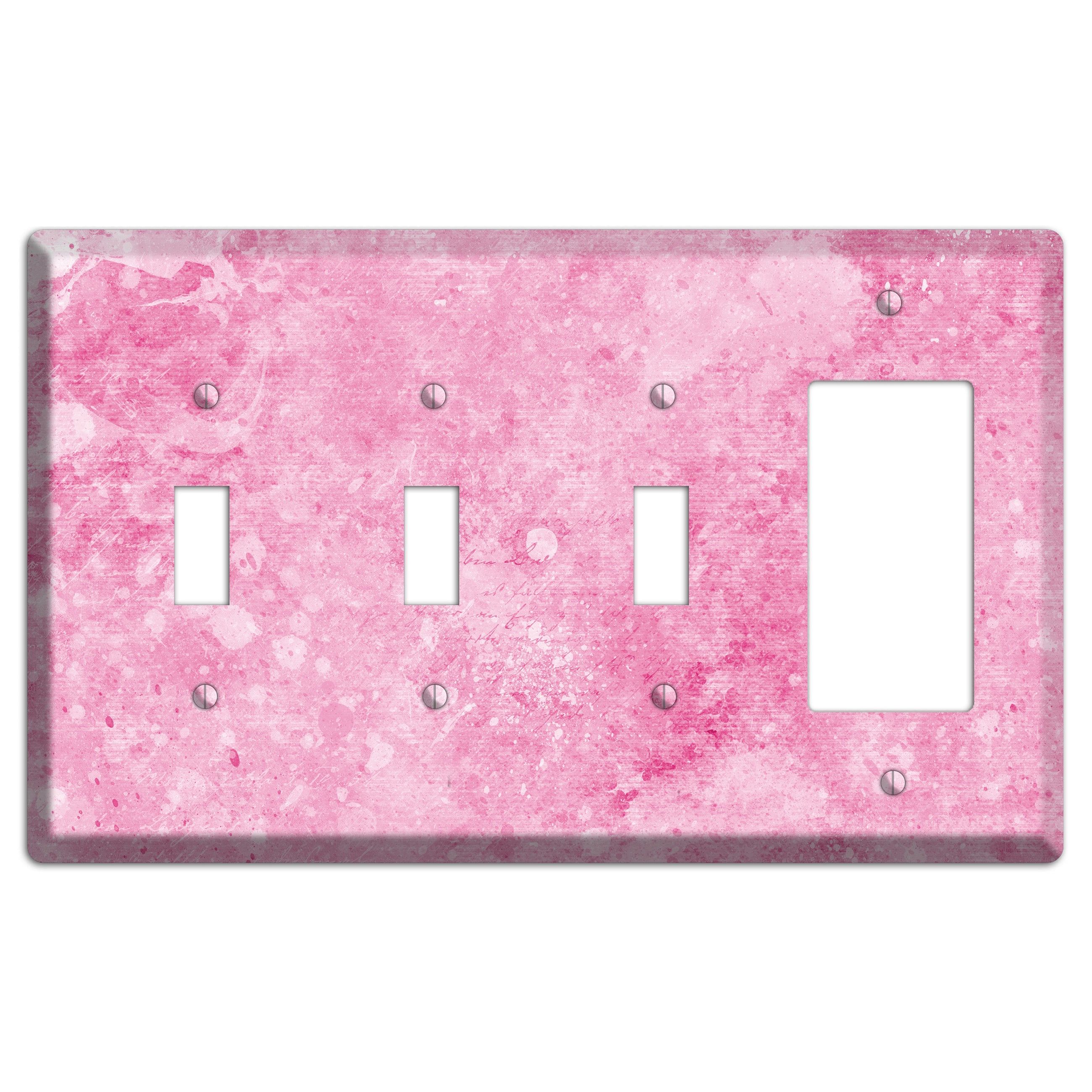 Wewak Pink Texture 3 Toggle / Rocker Wallplate