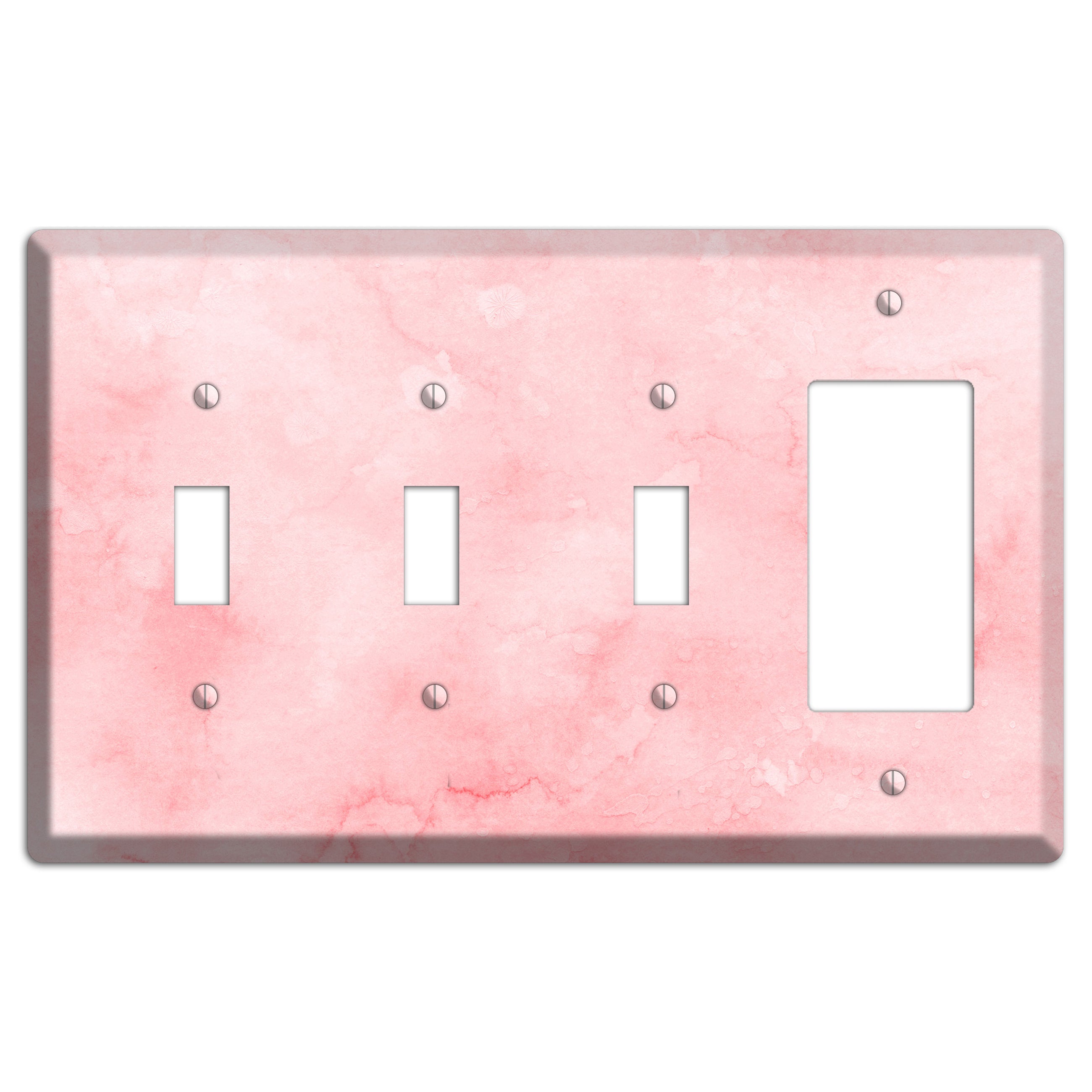 Mandys Pink Soft Coral 3 Toggle / Rocker Wallplate